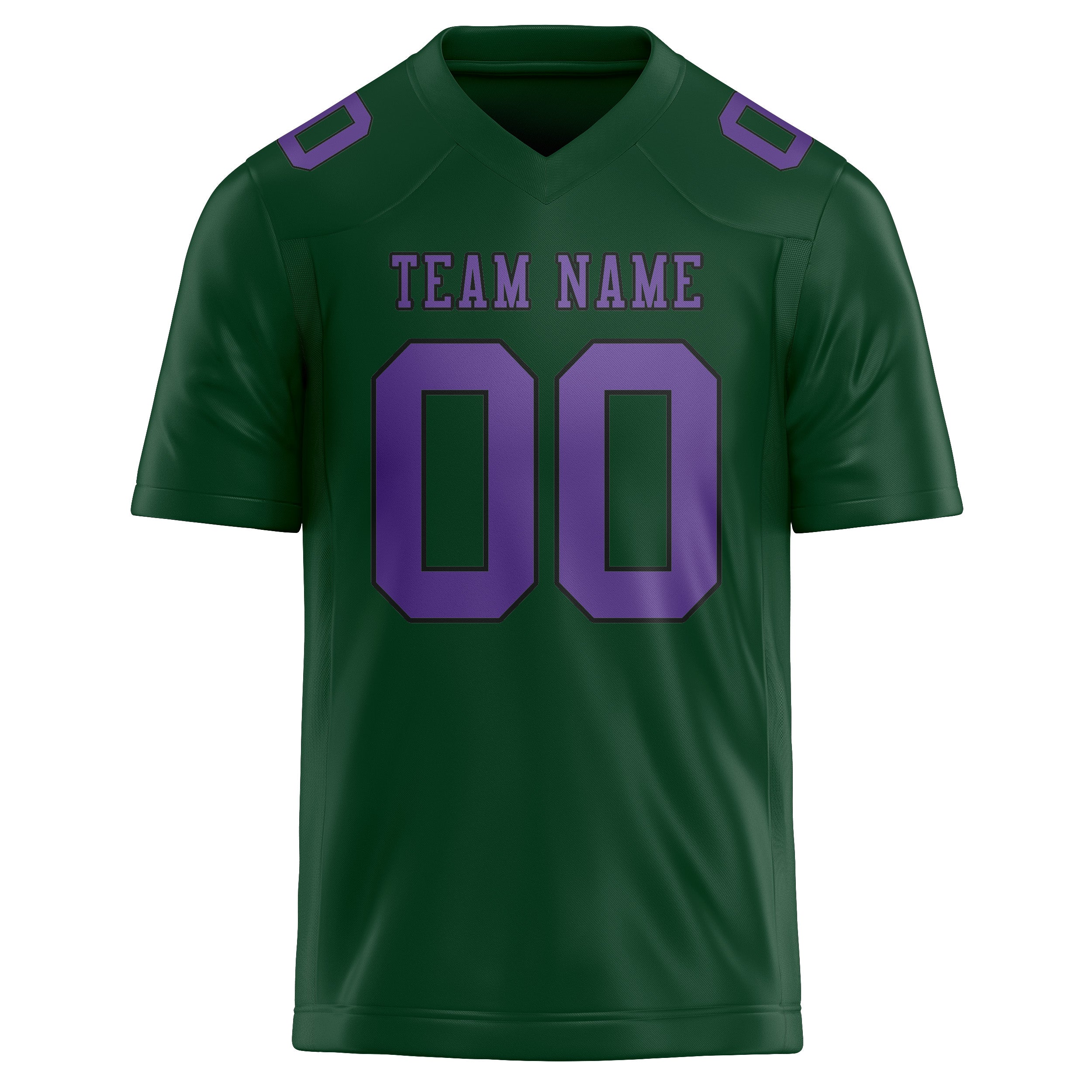Custom Green Light Purple Football Jersey