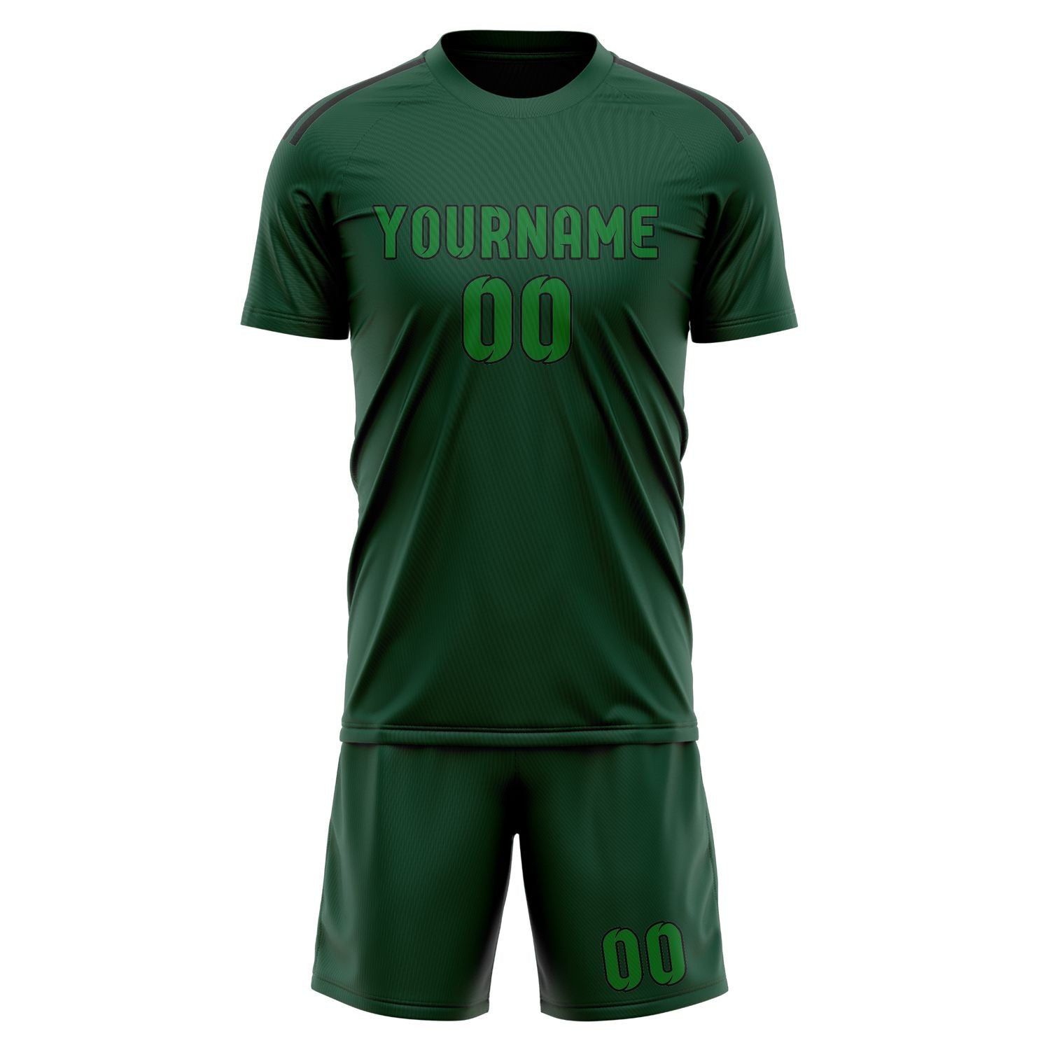 Custom Green Emerald Green Soccer Set