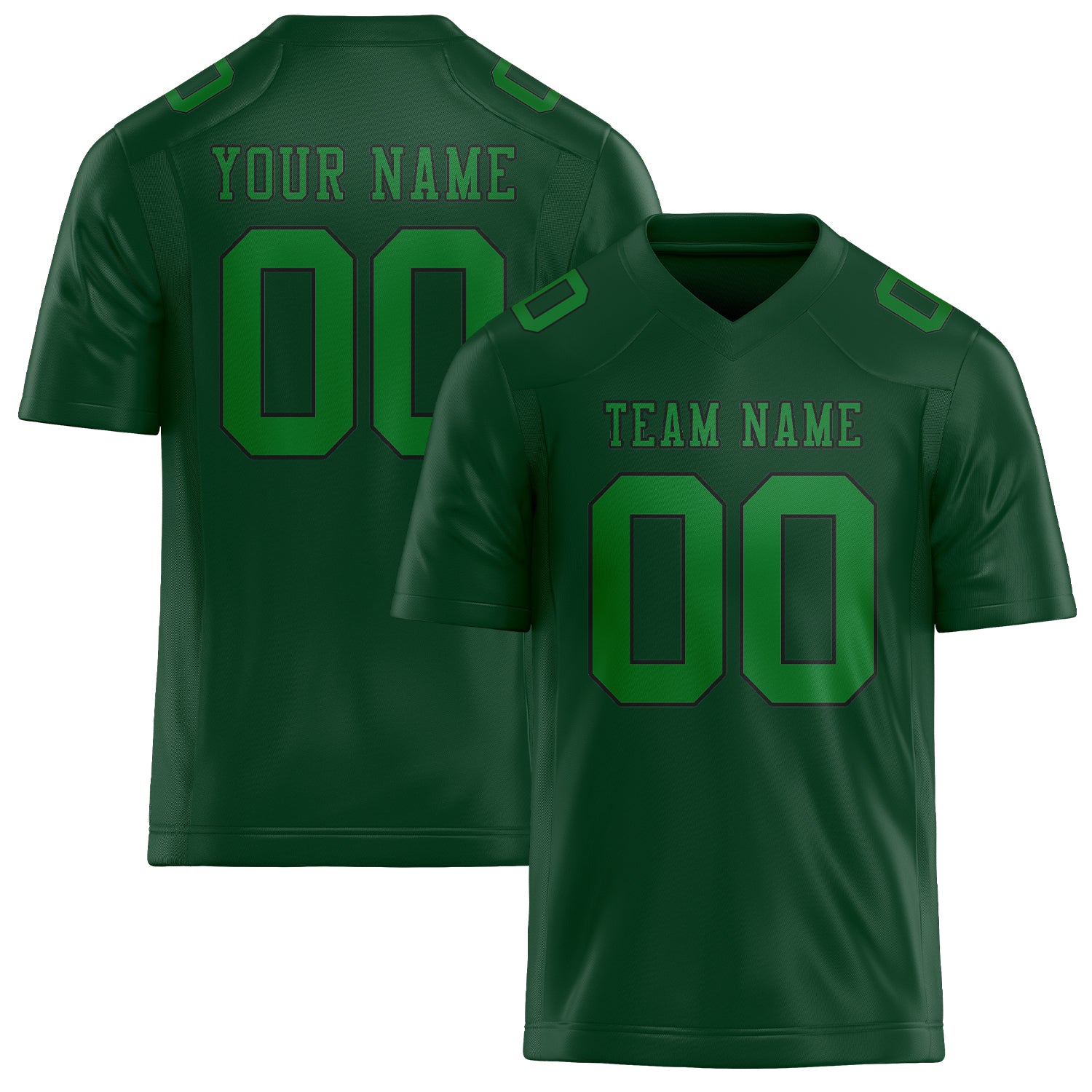 Custom Green Emerald Green Football Jersey