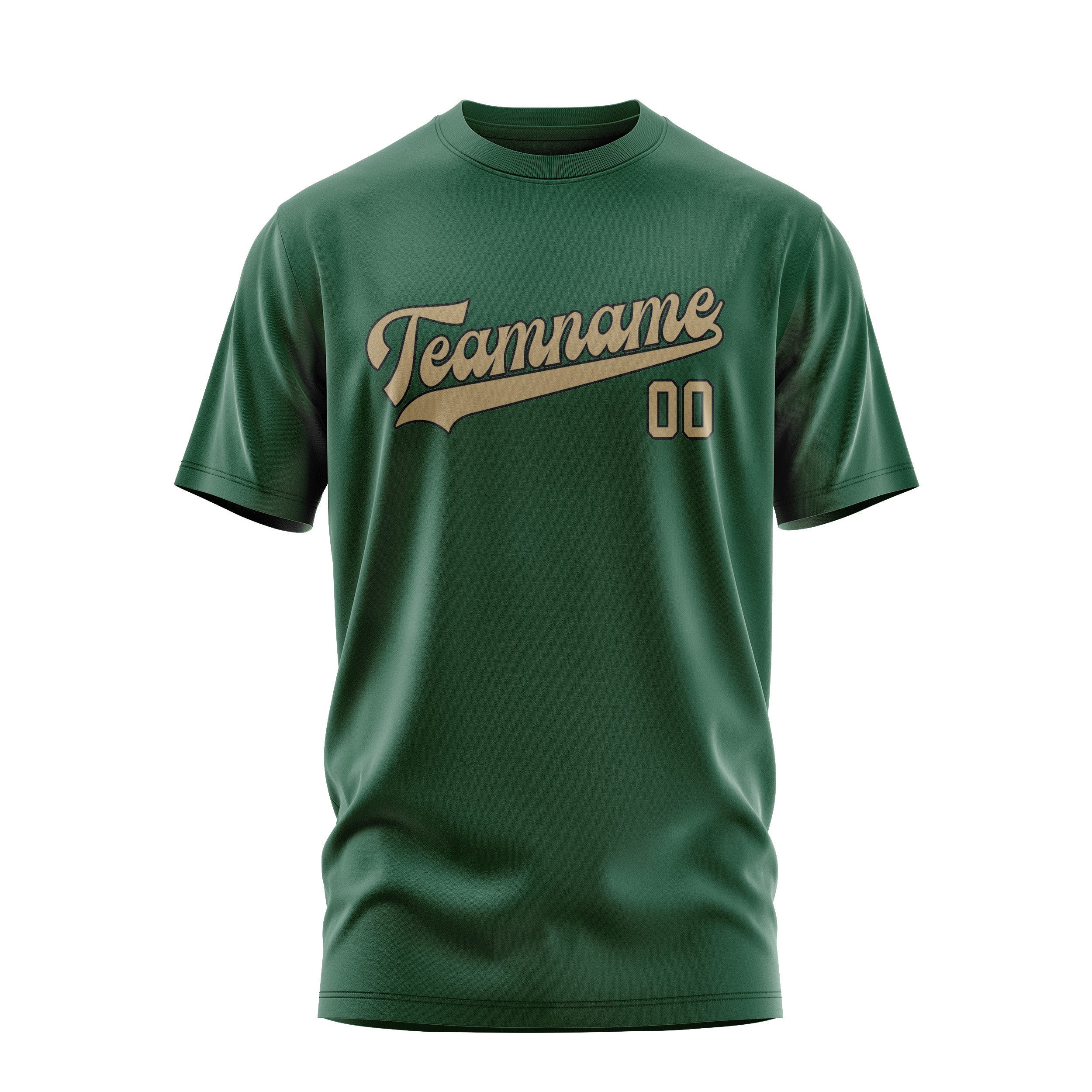 Custom Green Light Khaki T-Shirt