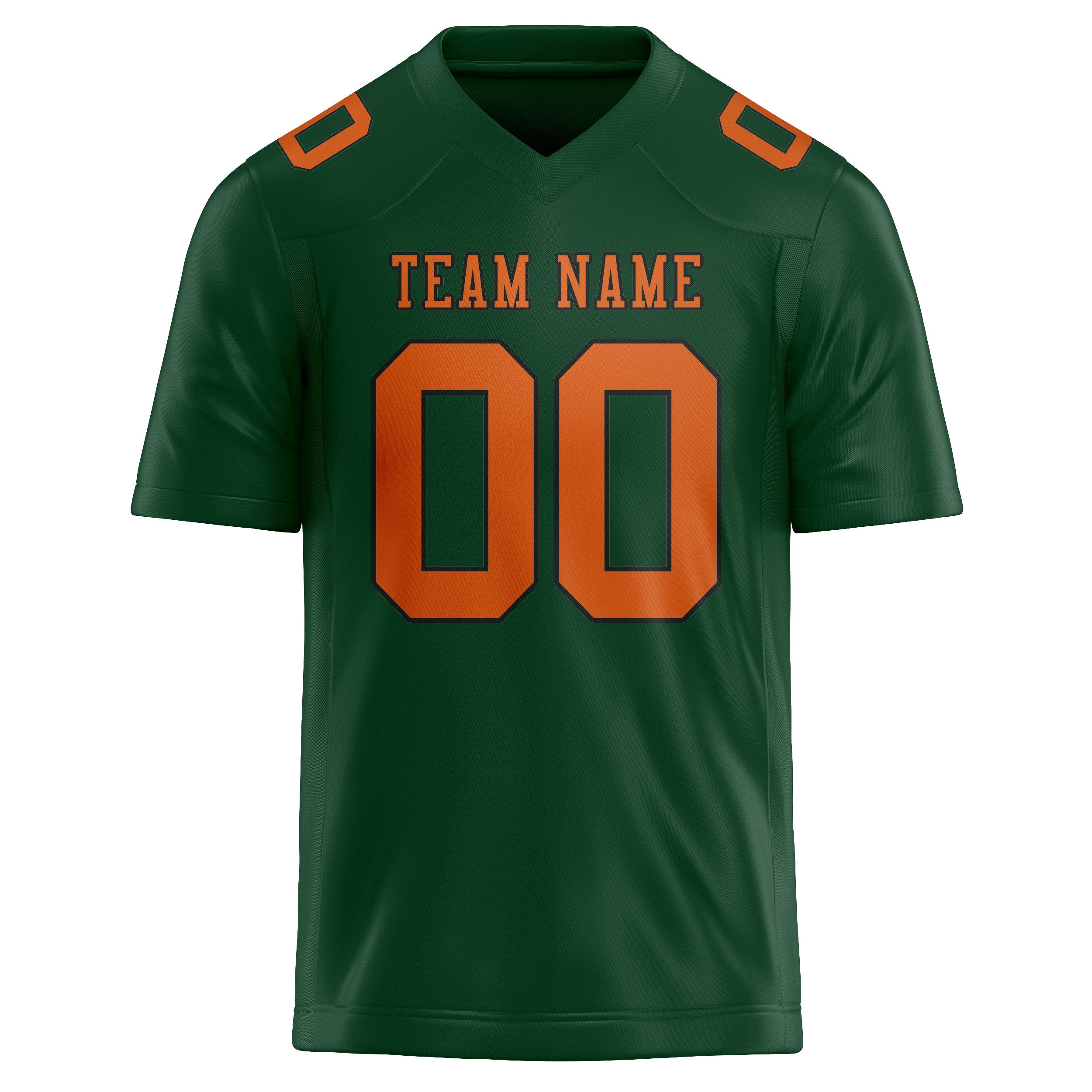 Custom Green Orange Football Jersey
