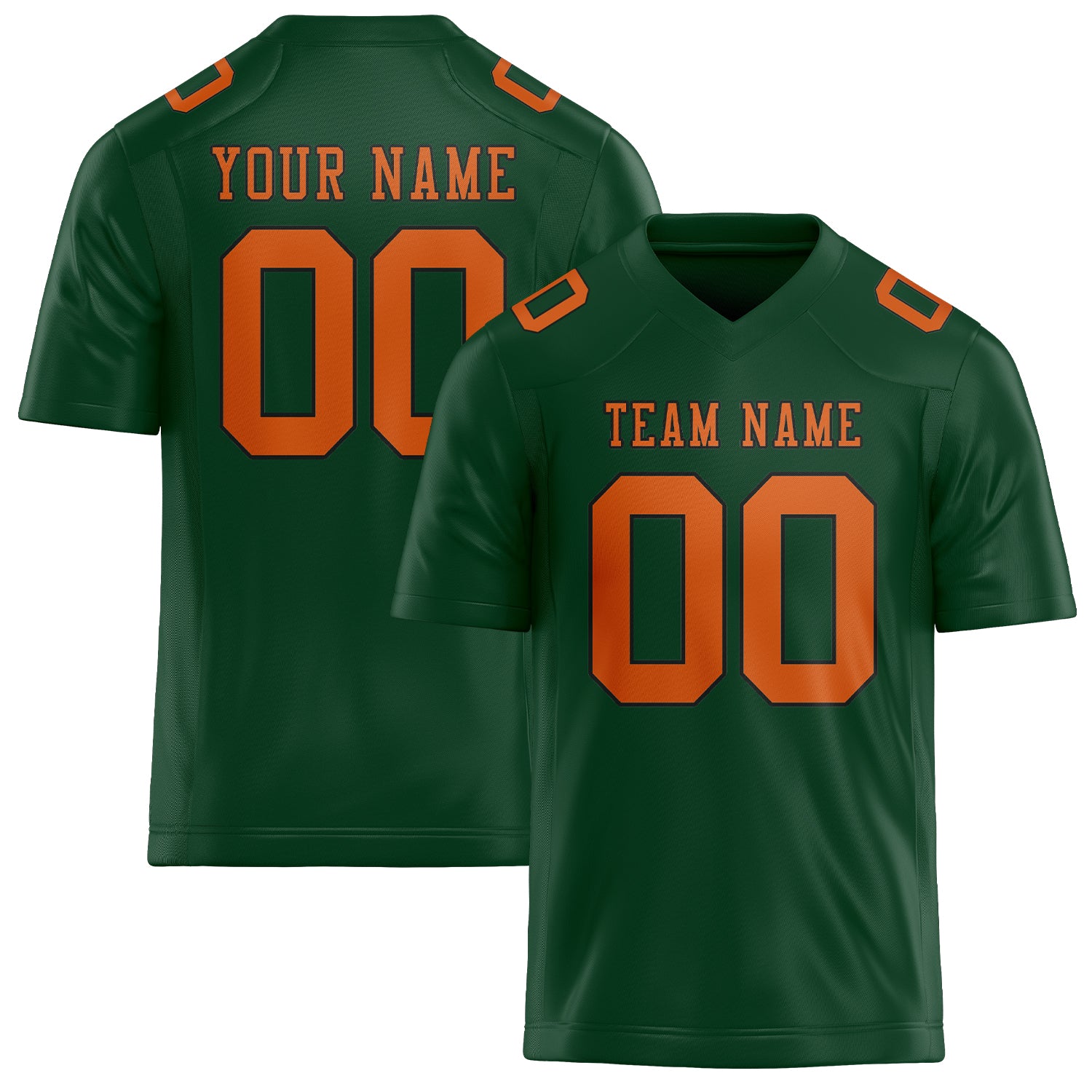 Custom Green Orange Football Jersey