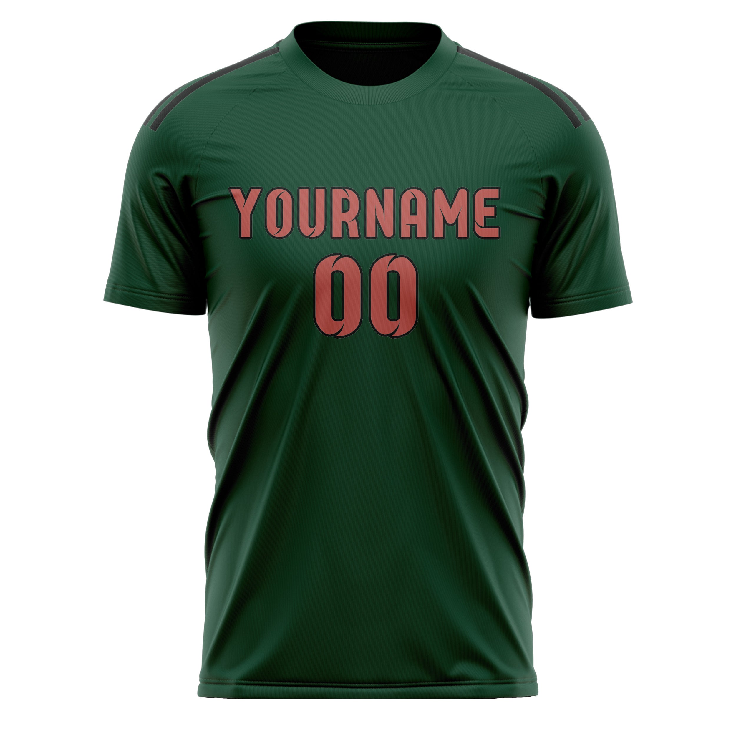 Custom Green Copper Rose Soccer Jersey