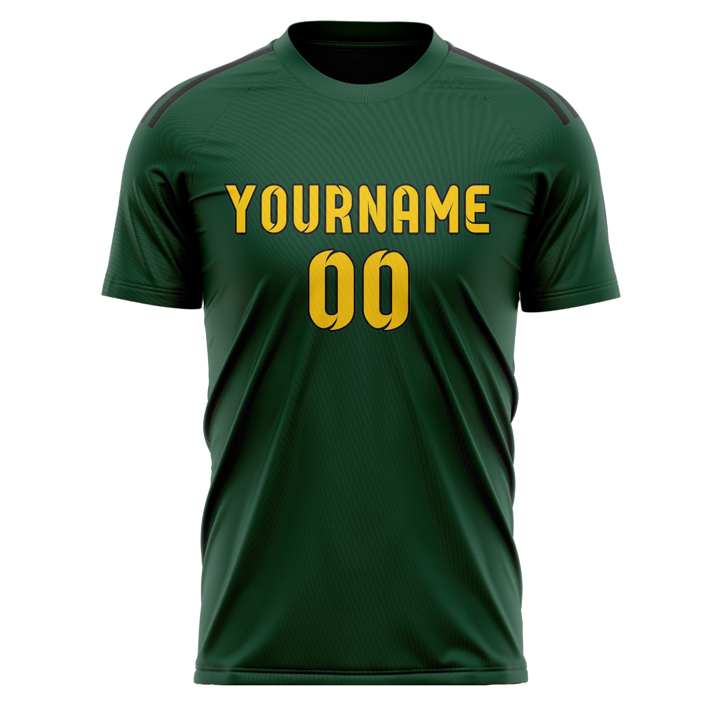Custom Green Gold Soccer Jersey