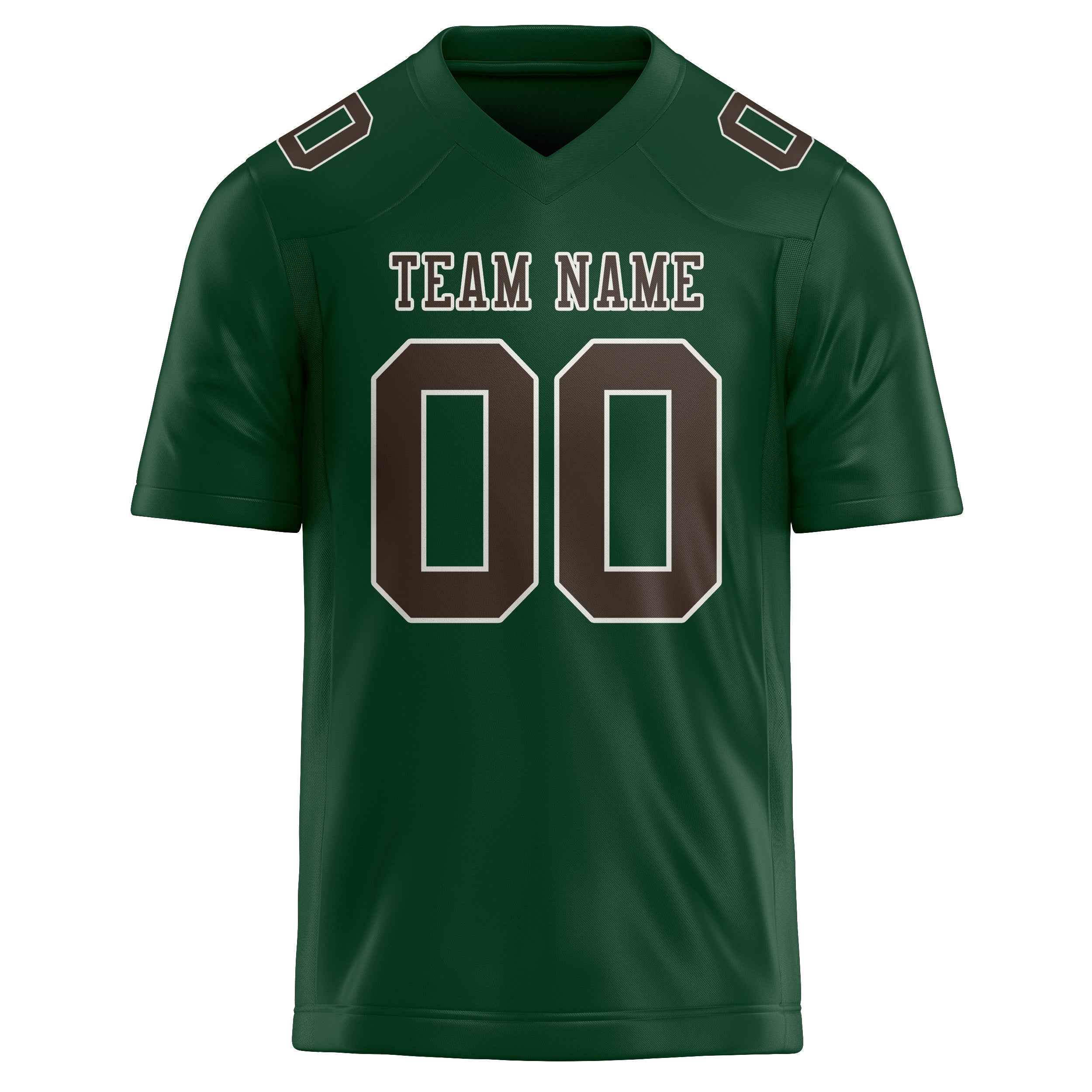 Custom Green Brown Football Jersey