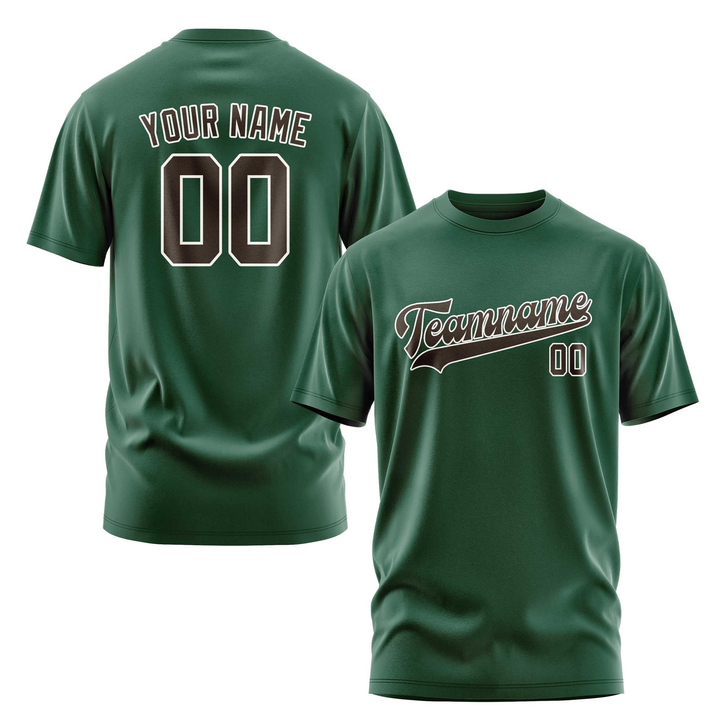 Custom Green Brown T-Shirt