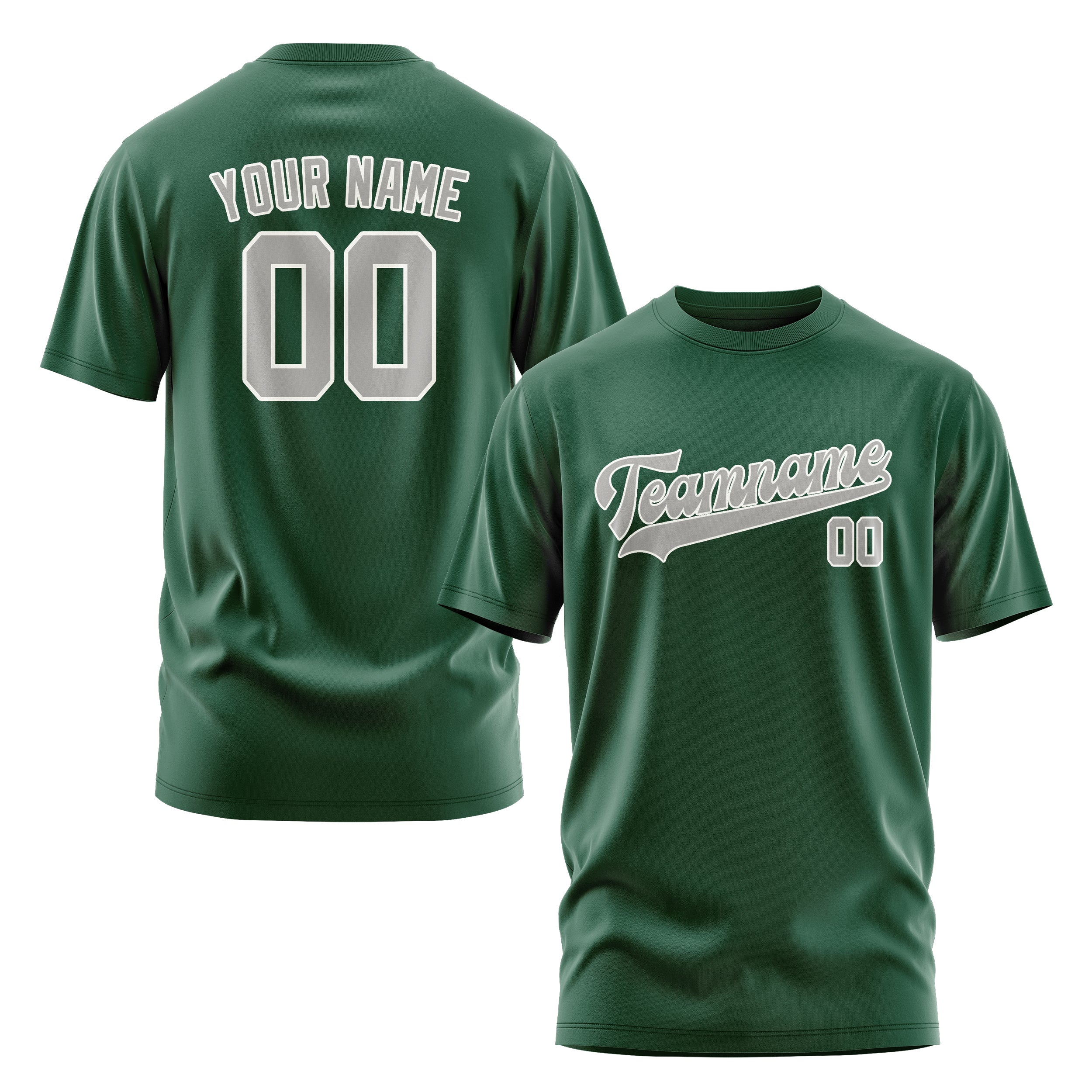 Custom Green Gray T-Shirt