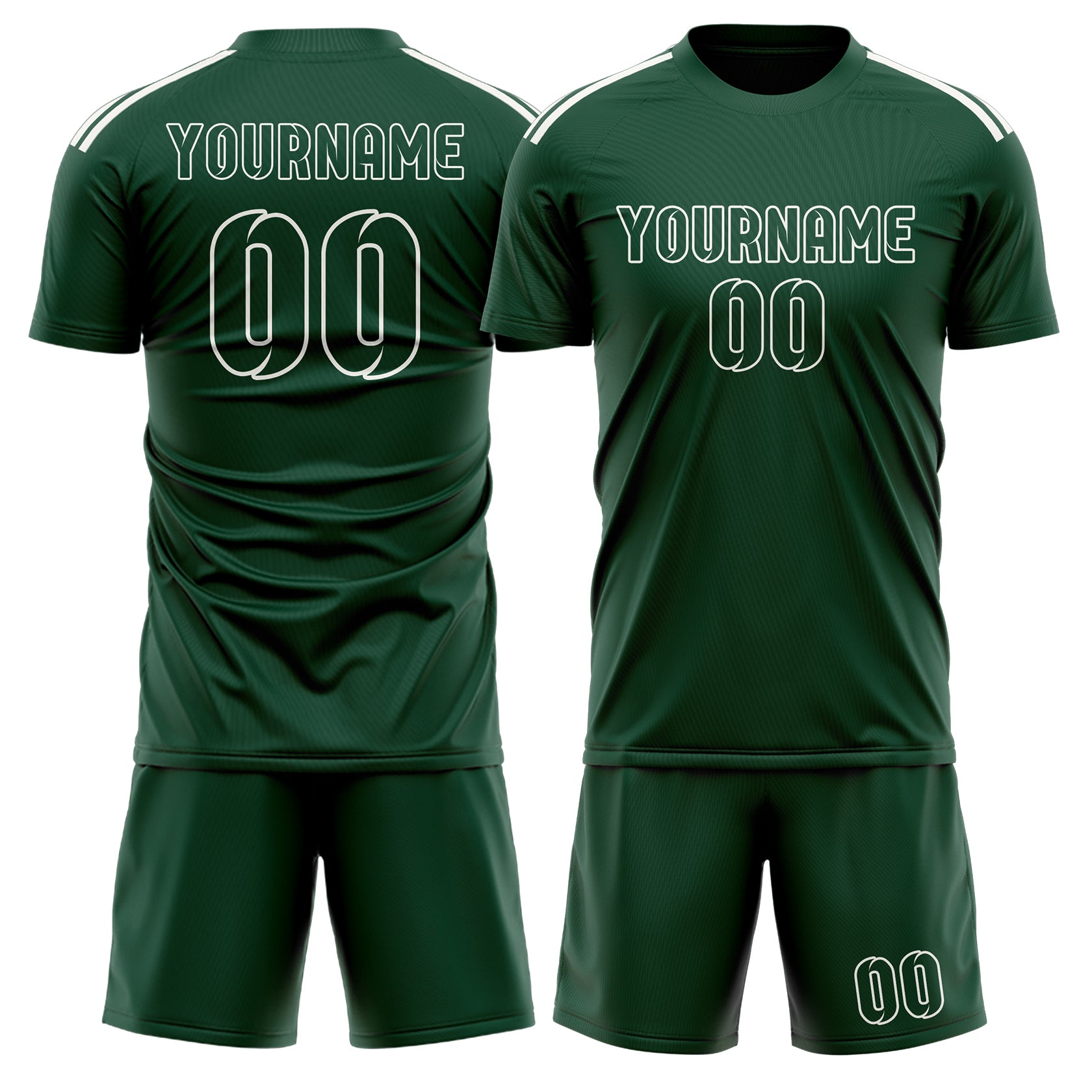 Custom Green Green Soccer Set