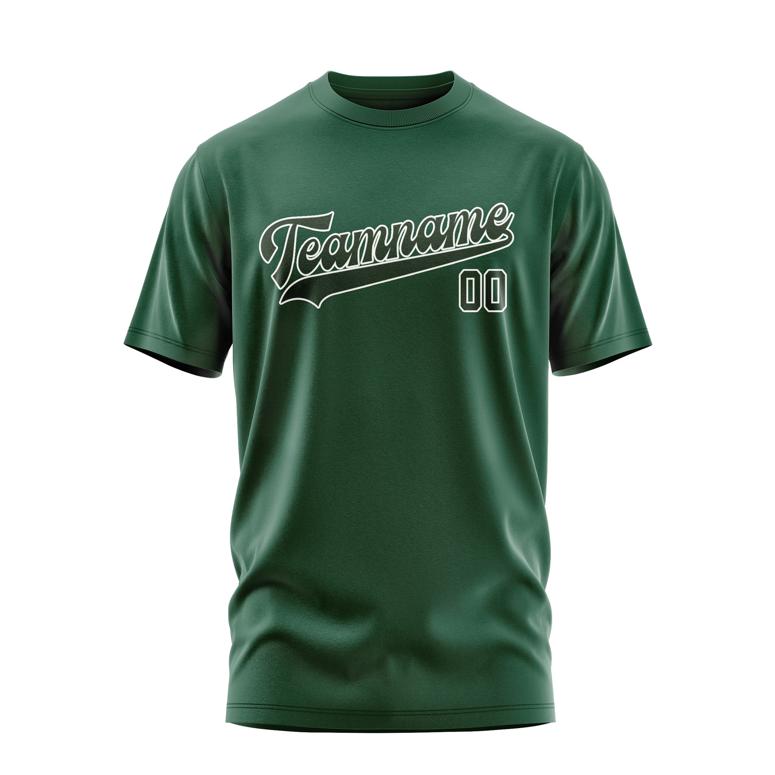 Custom Green Dark Green T-Shirt