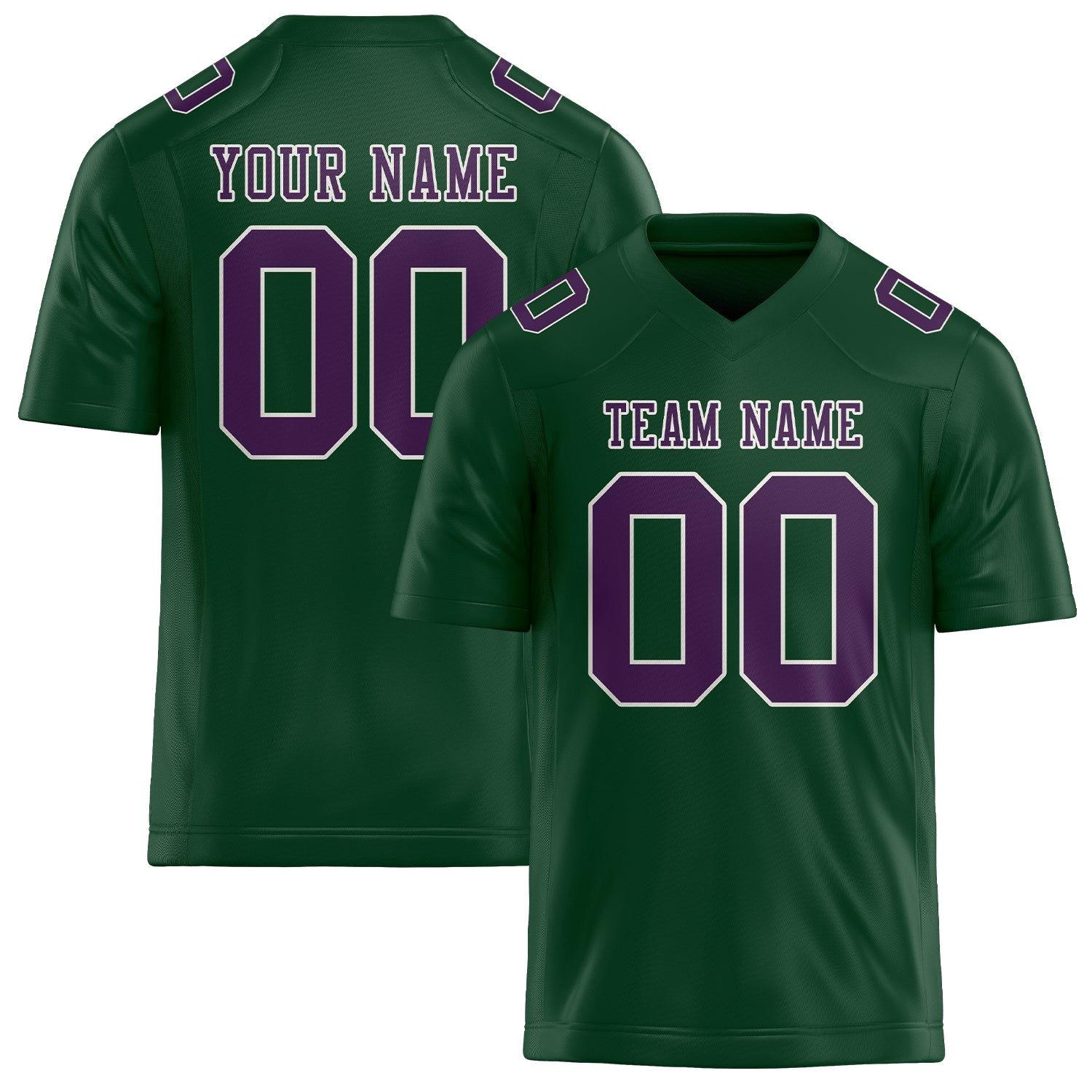 Custom Green Purple Football Jersey