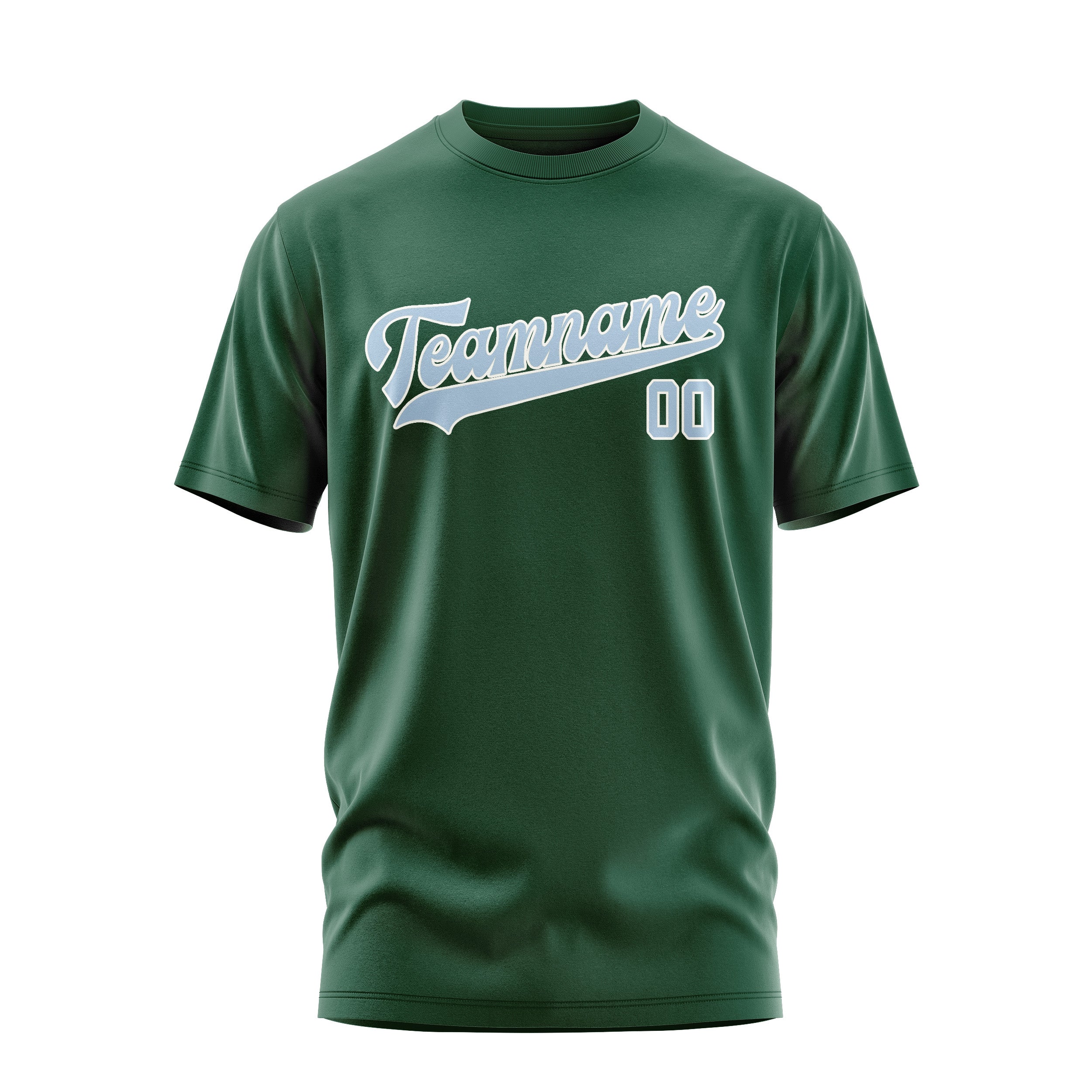 Custom Green Light Blue T-Shirt
