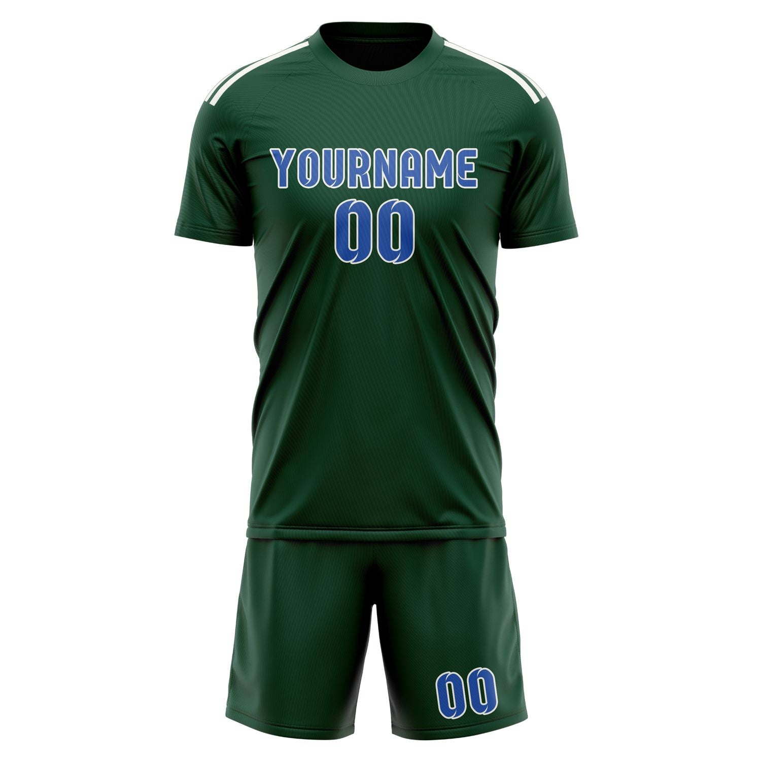 Custom Green Sky Blue Soccer Set