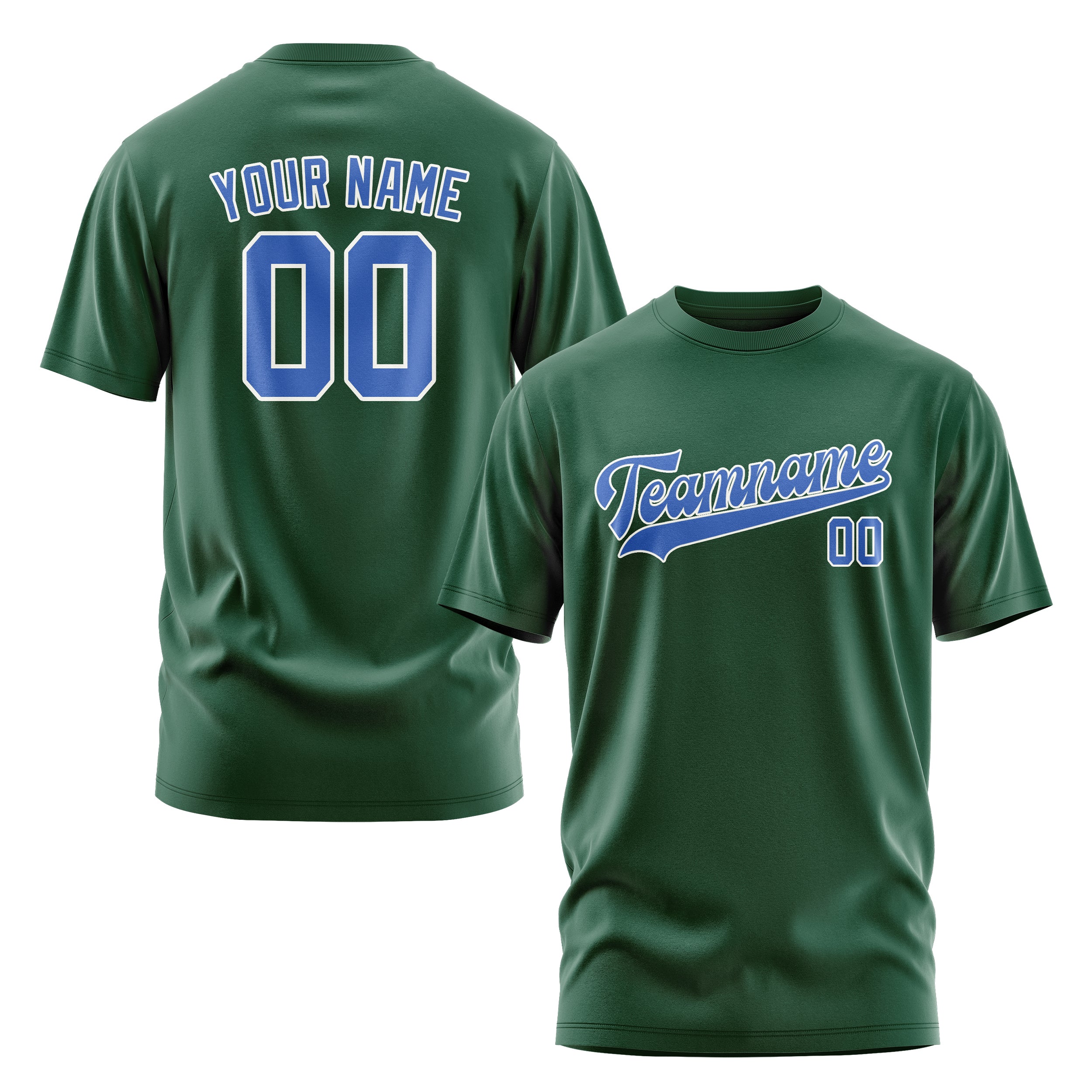 Custom Green Sky Blue T-Shirt