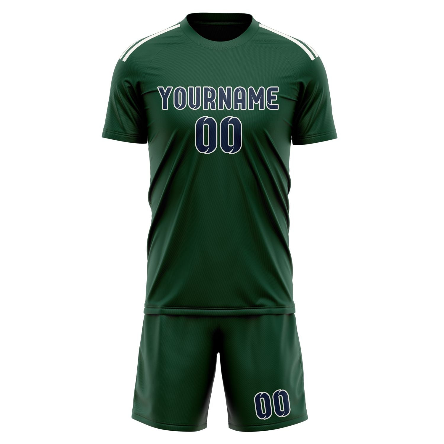 Custom Green Blue Soccer Set