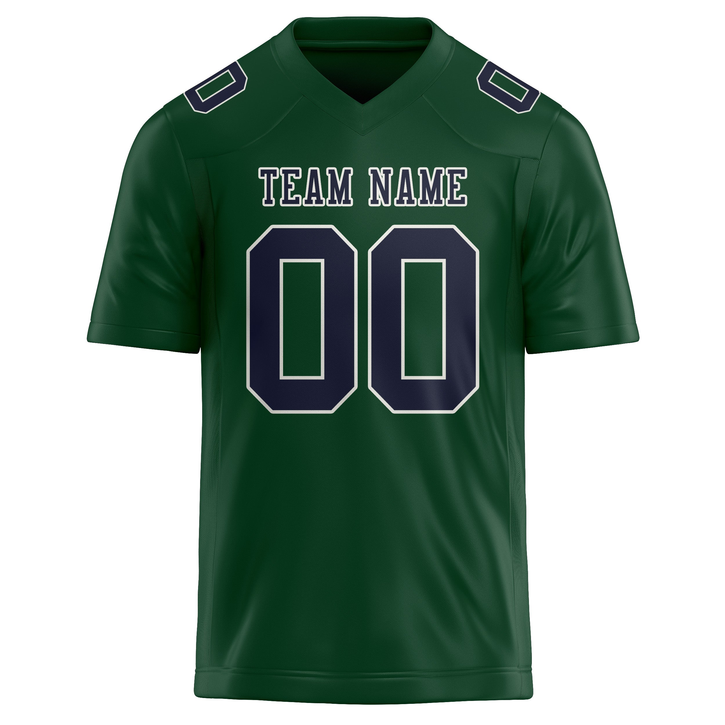 Custom Green Navy Football Jersey