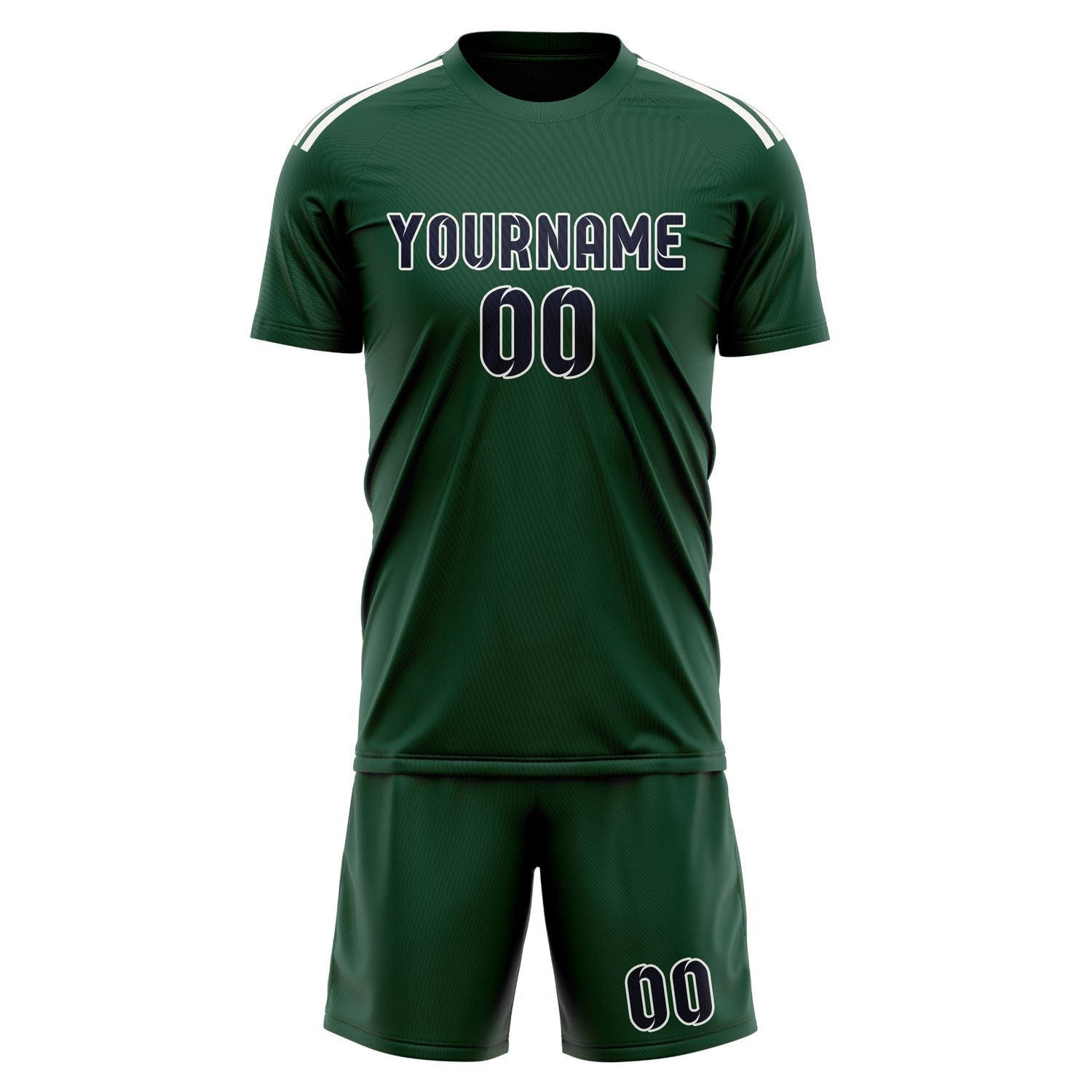 Custom Green Navy Soccer Set