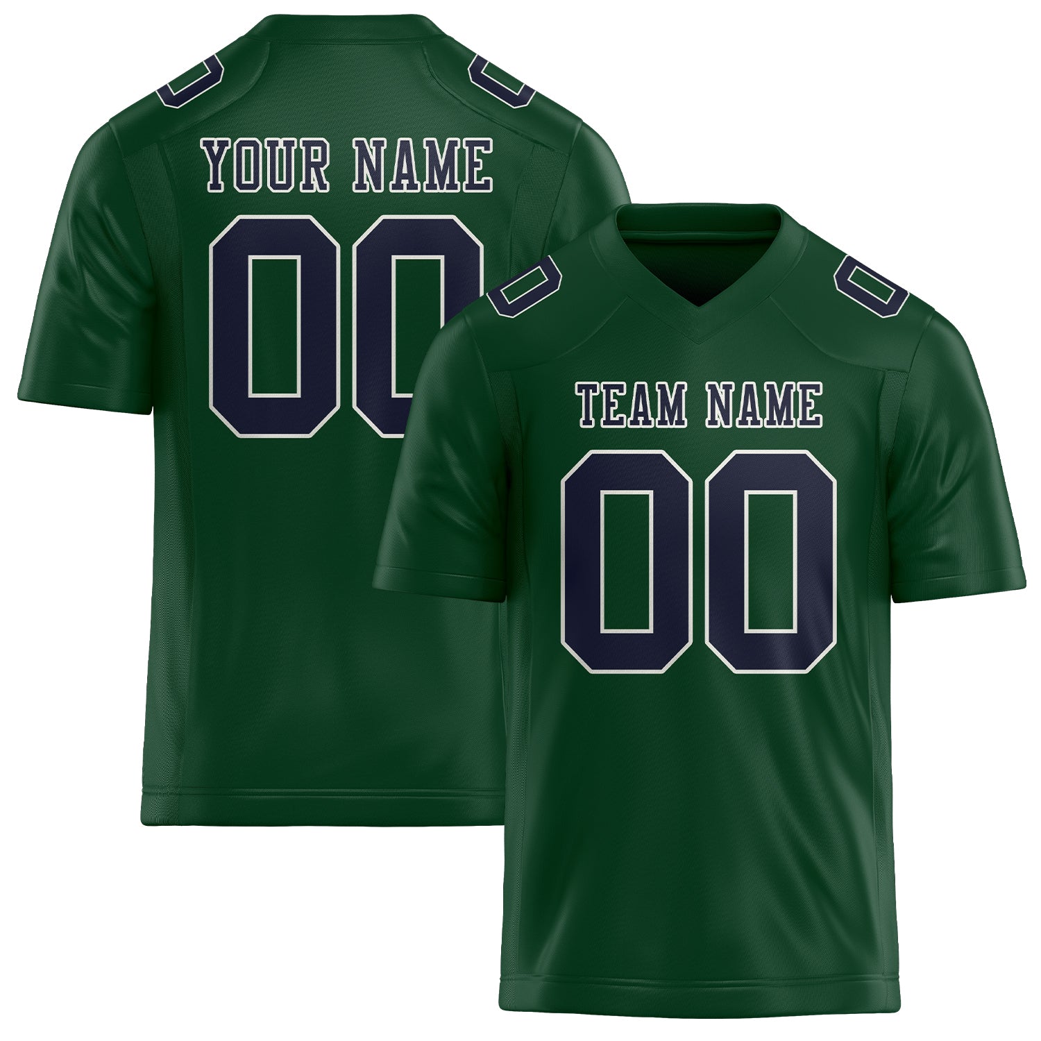 Custom Green Navy Football Jersey