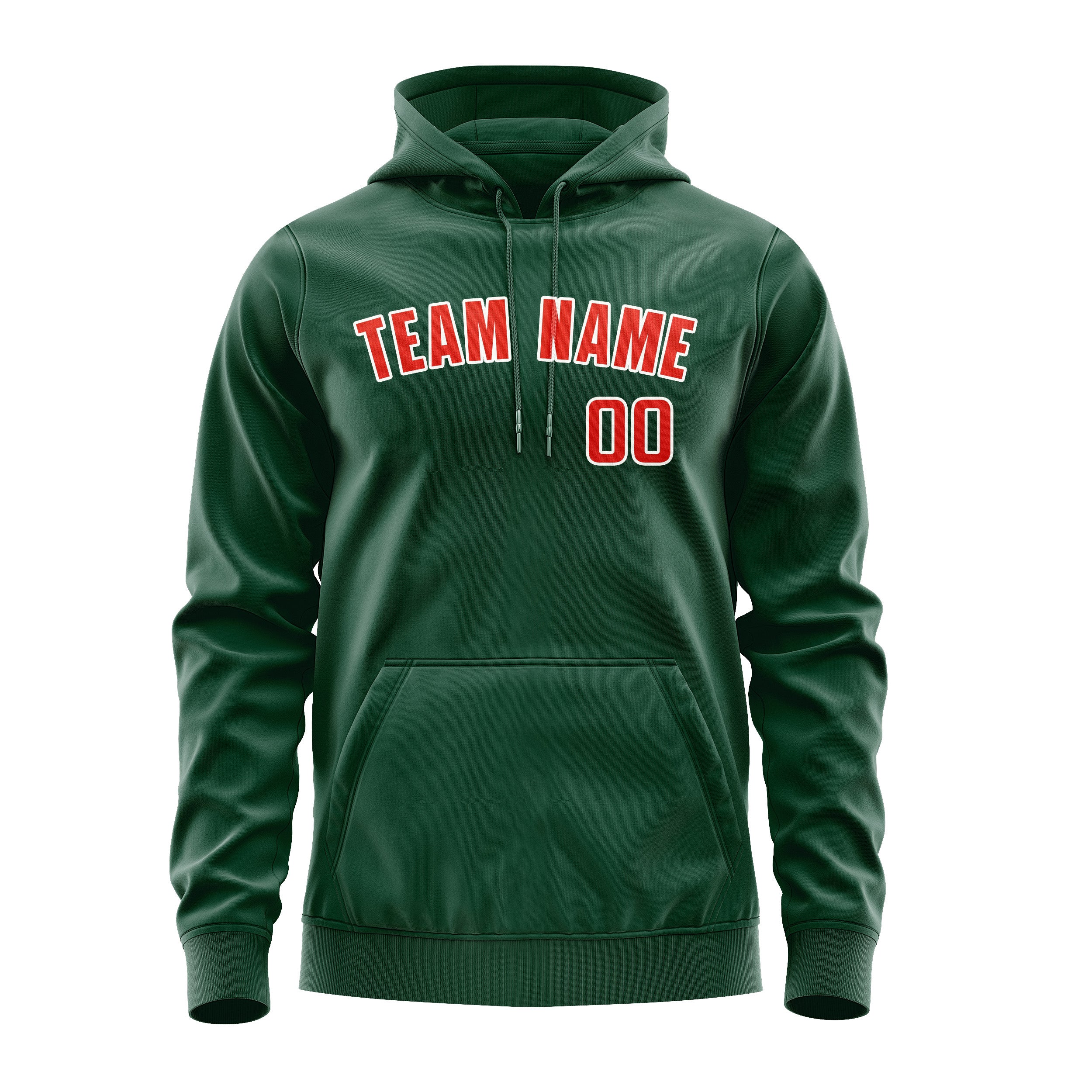 Custom Green Orange Red Hoodie
