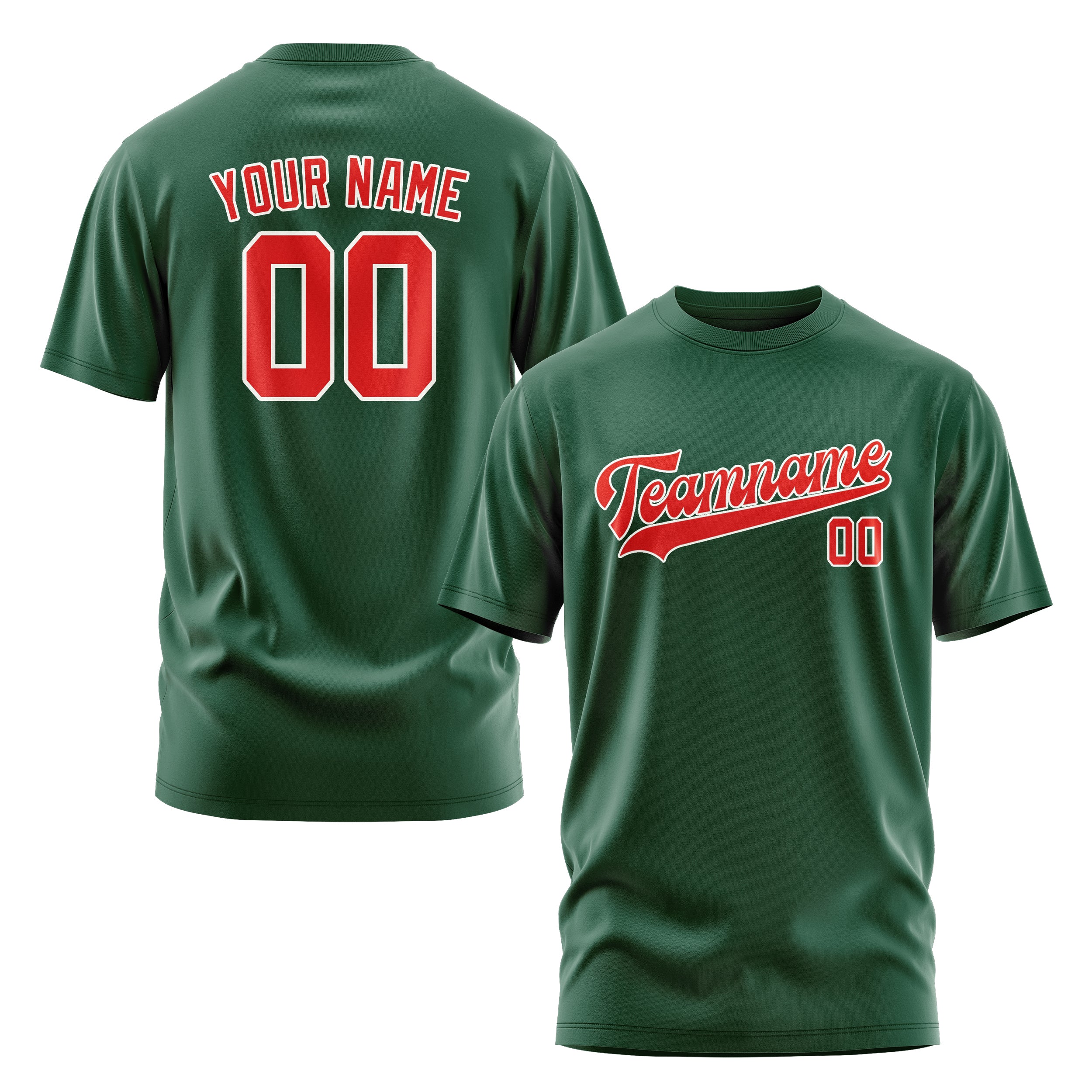 Custom Green Orange Red T-Shirt