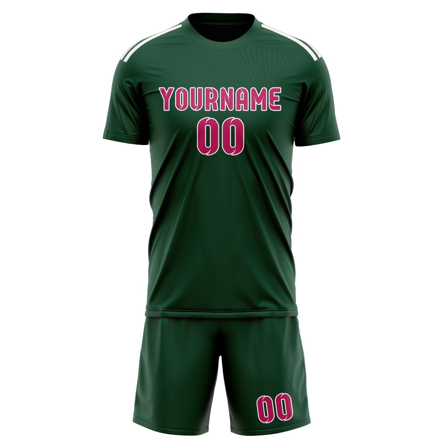 Custom Green Pink Soccer Set