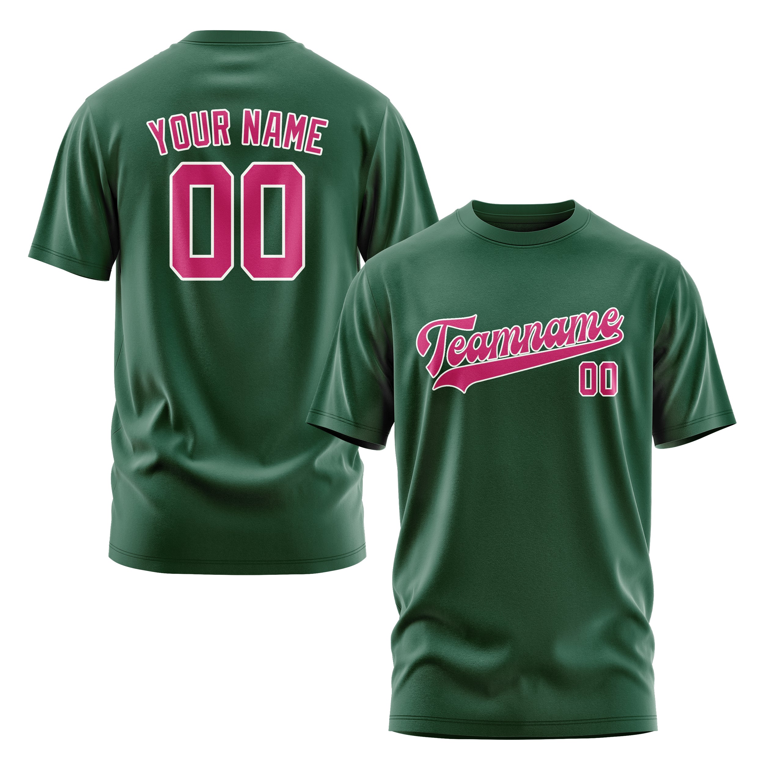 Custom Green Pink T-Shirt