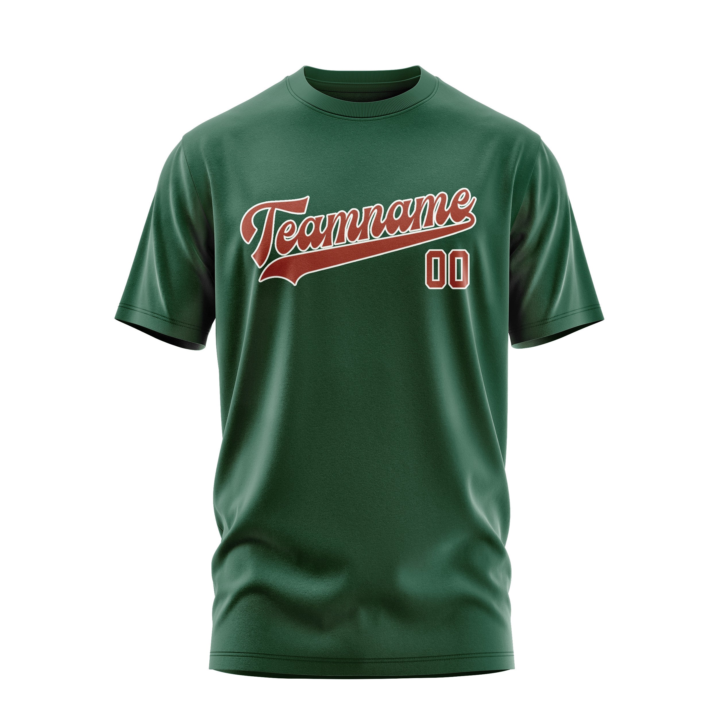 Custom Green Coral Red T-Shirt