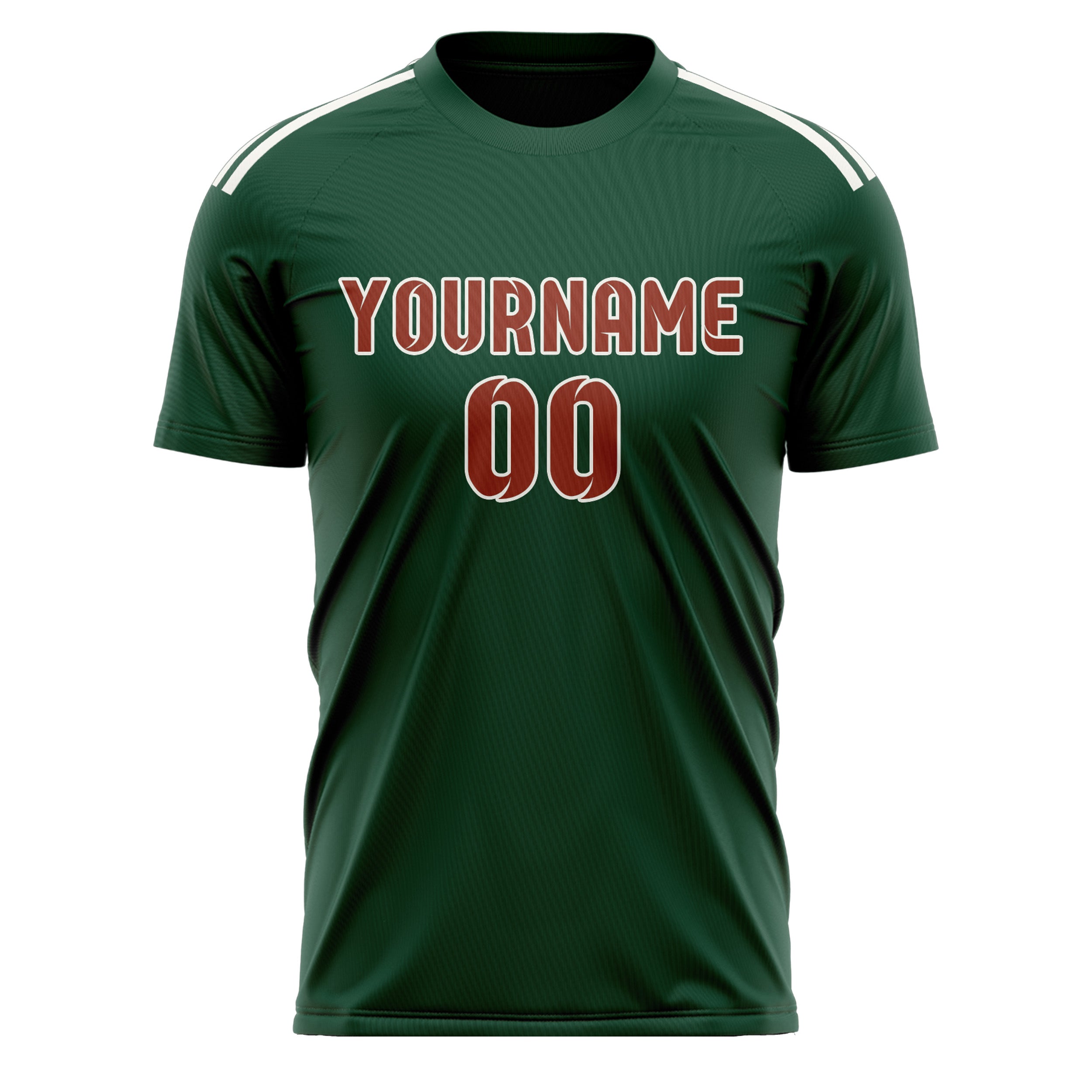 Custom Green Coral Red Soccer Jersey