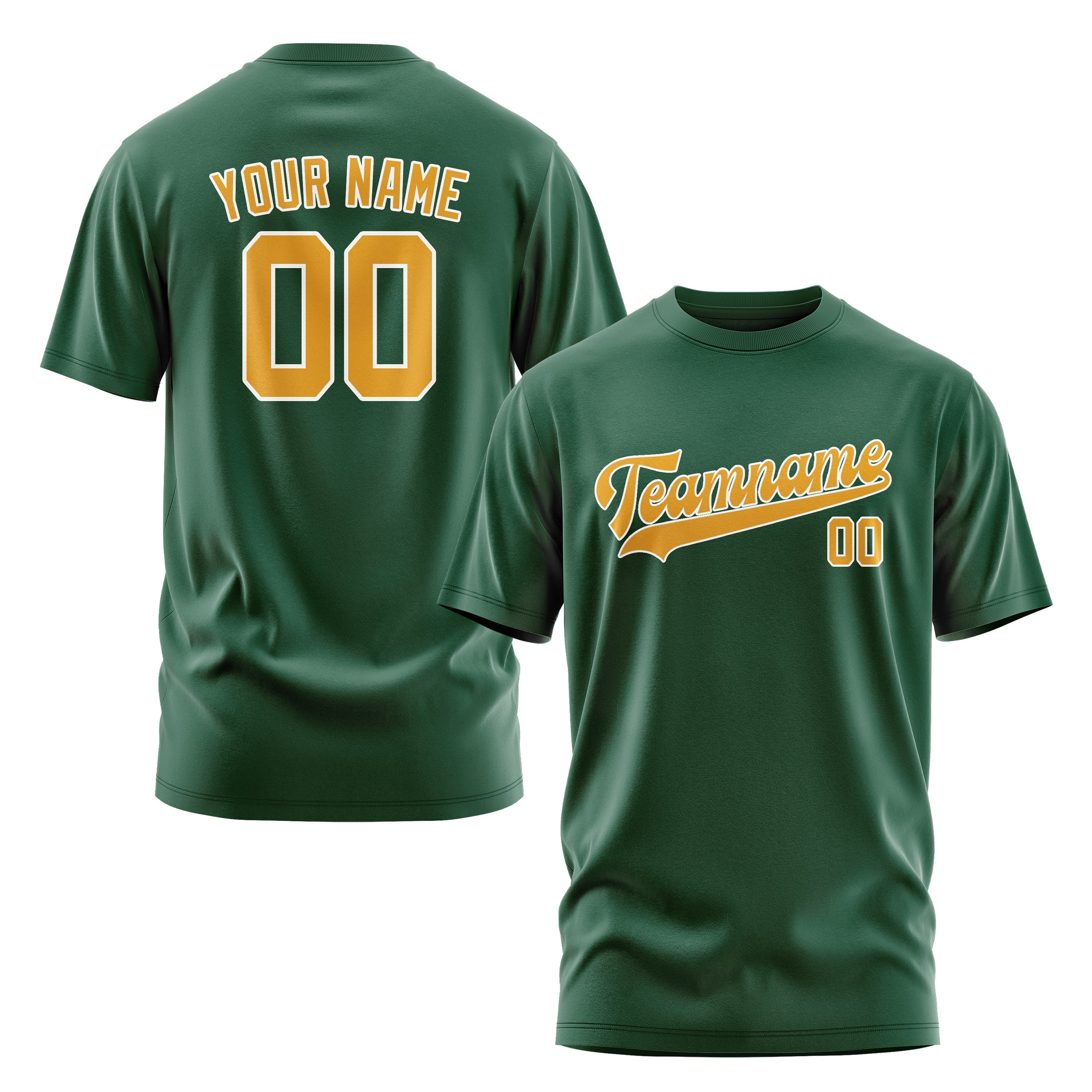 Custom Green Yellow T-Shirt