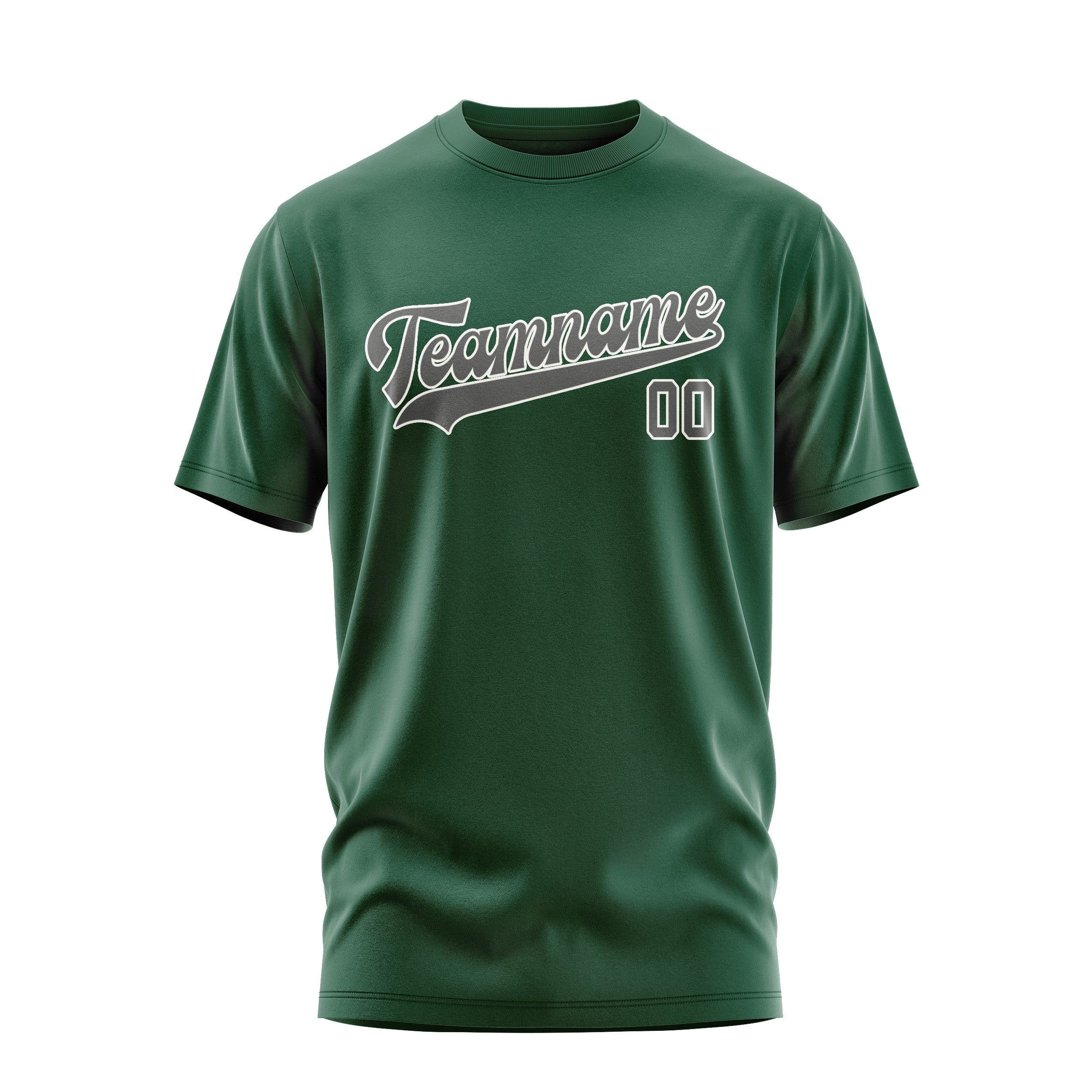 Custom Green Dark Grey T-Shirt