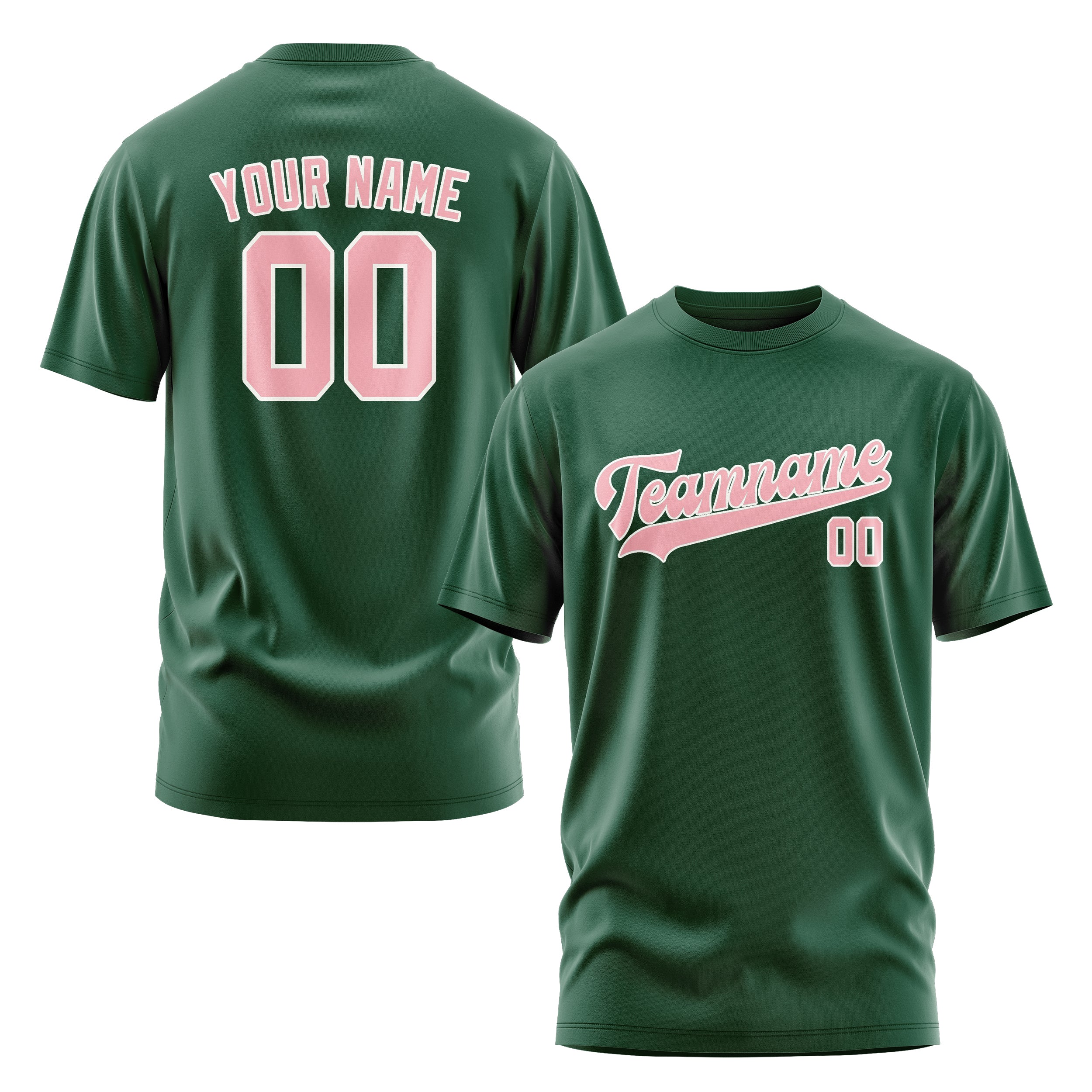 Custom Green Light Pink T-Shirt