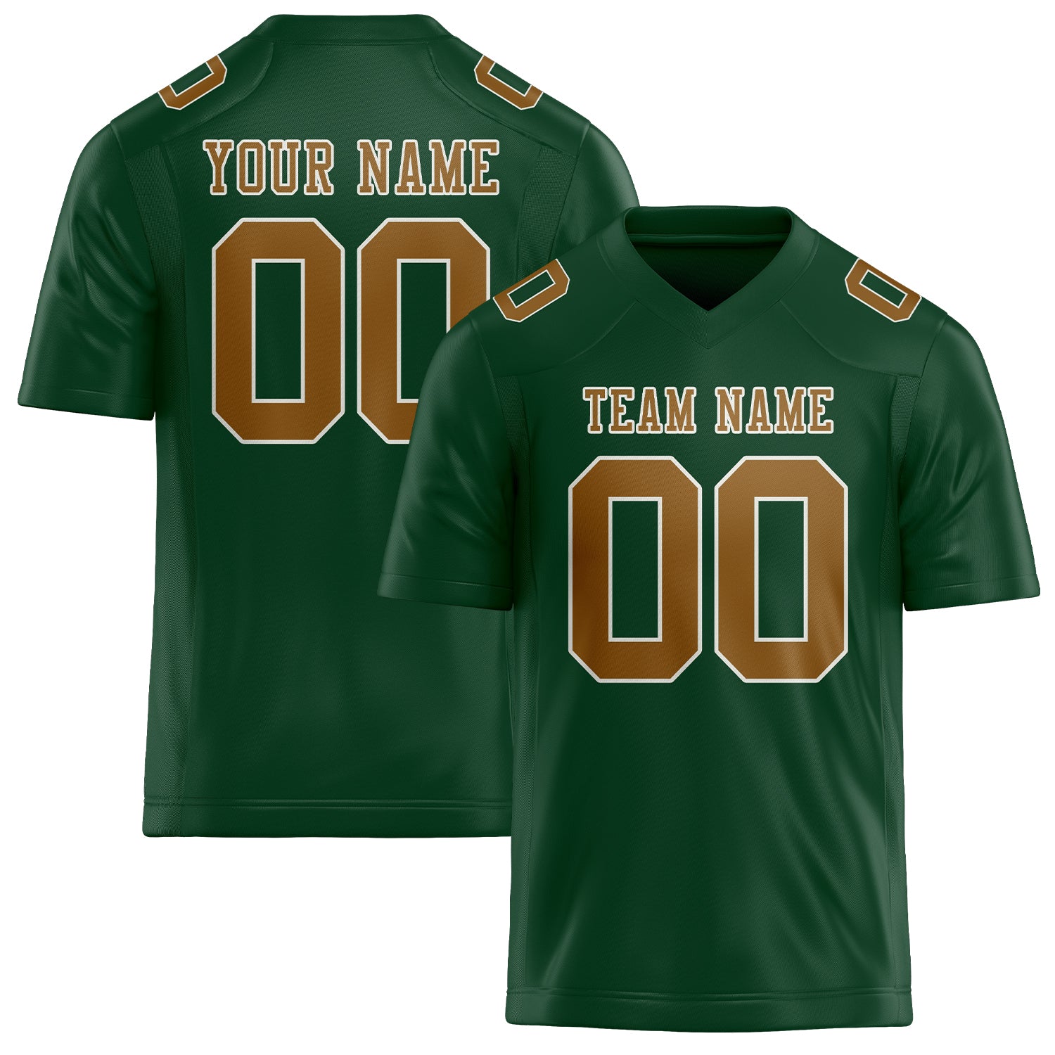Custom Green Khaki Football Jersey