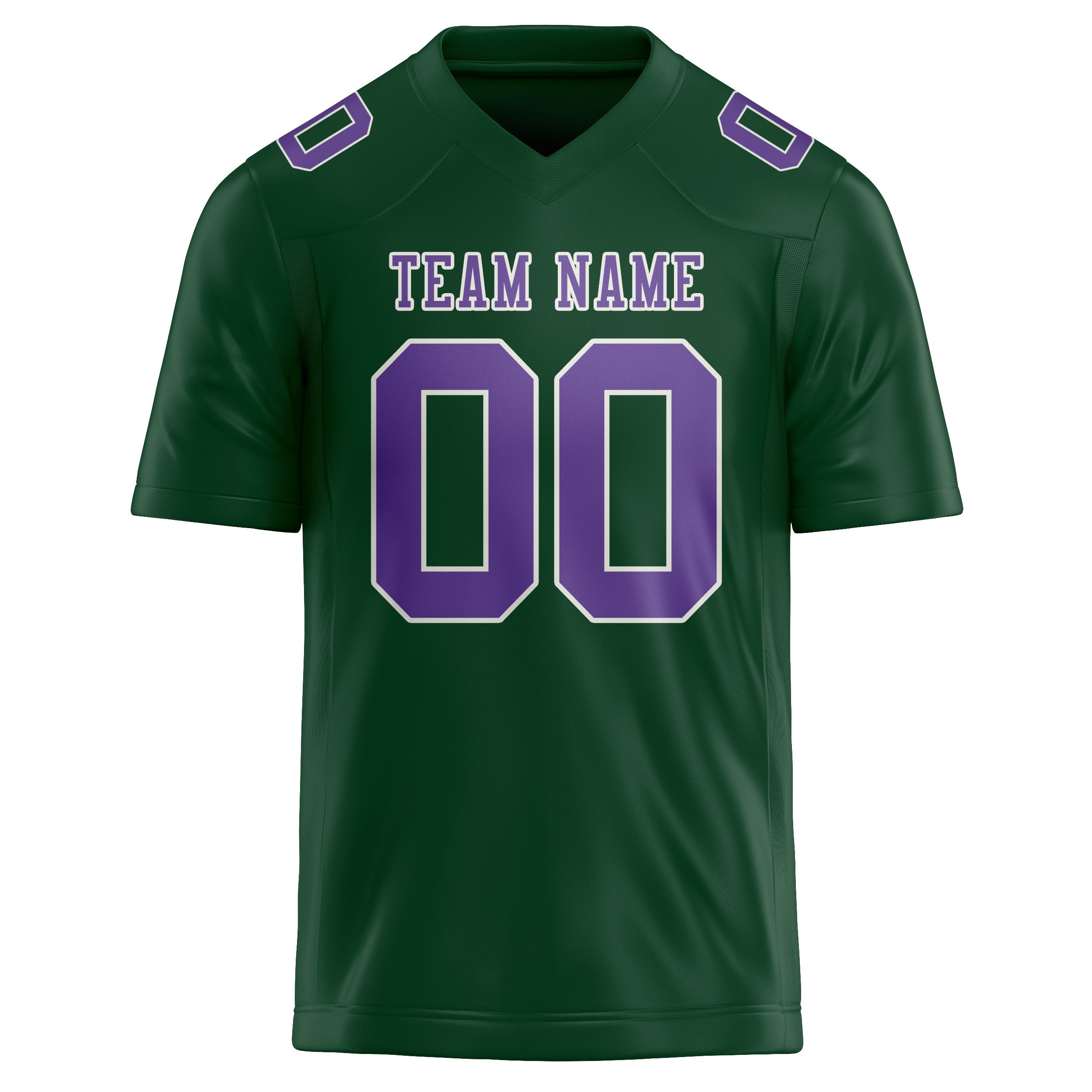 Custom Green Light Purple Football Jersey