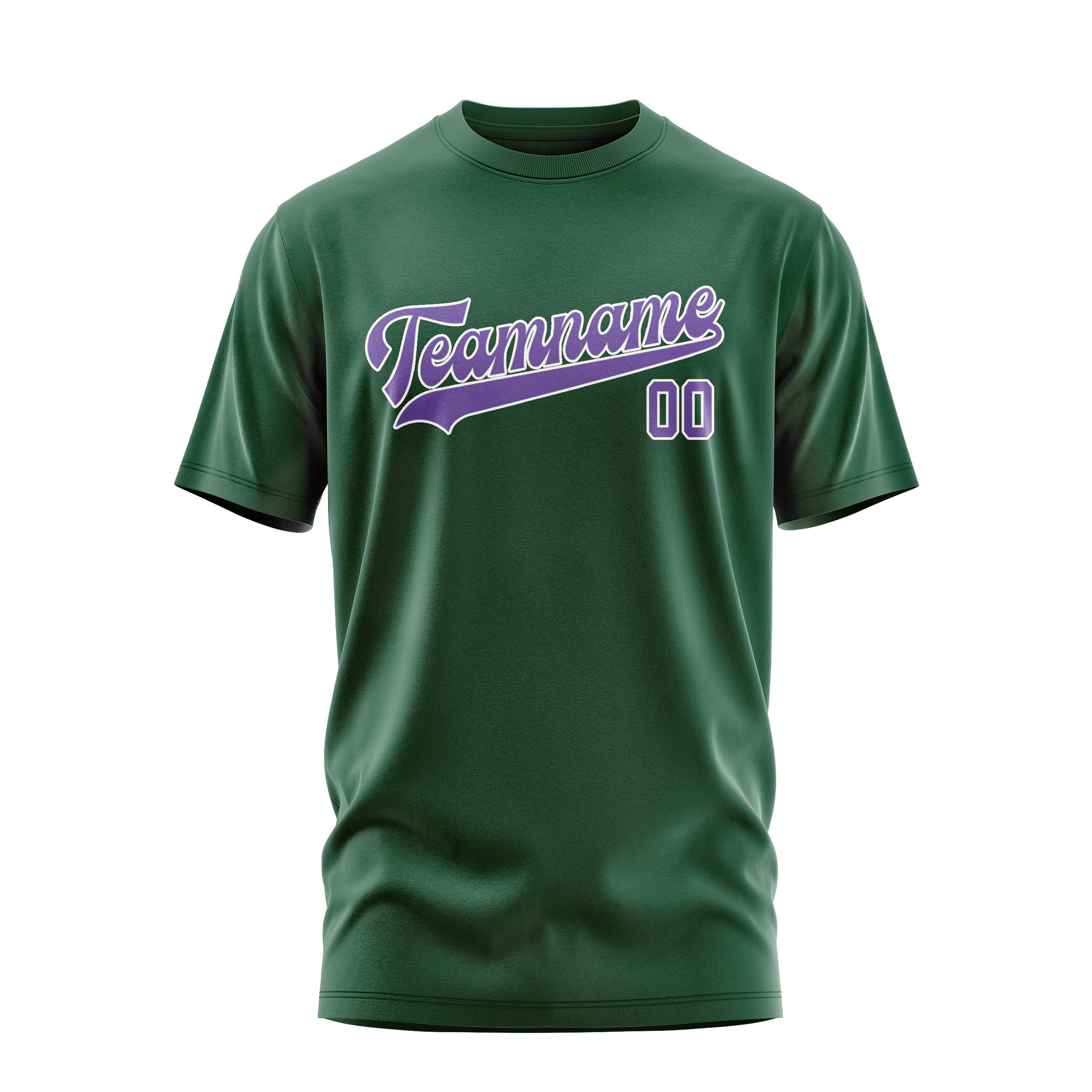 Custom Green Light Purple T-Shirt