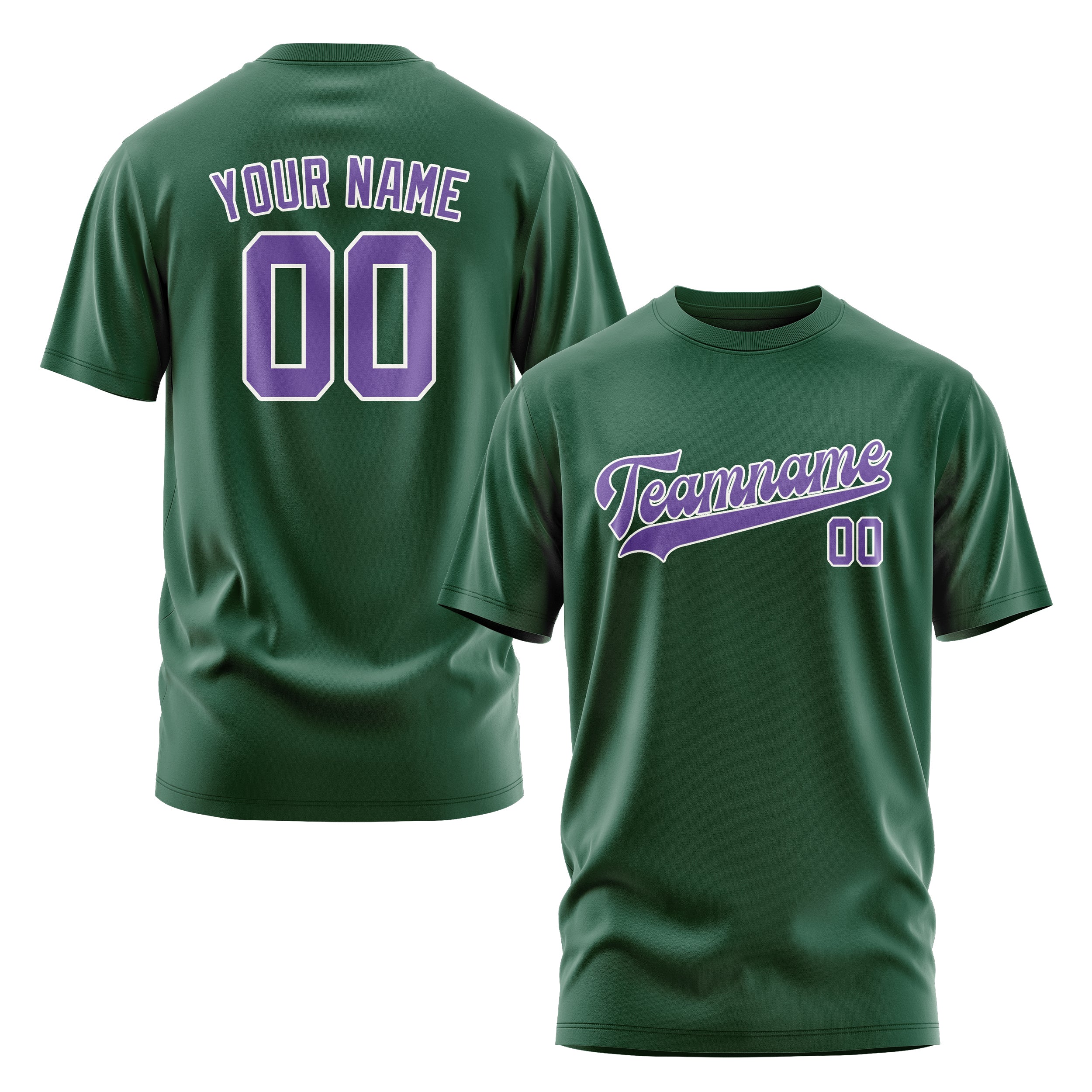 Custom Green Light Purple T-Shirt