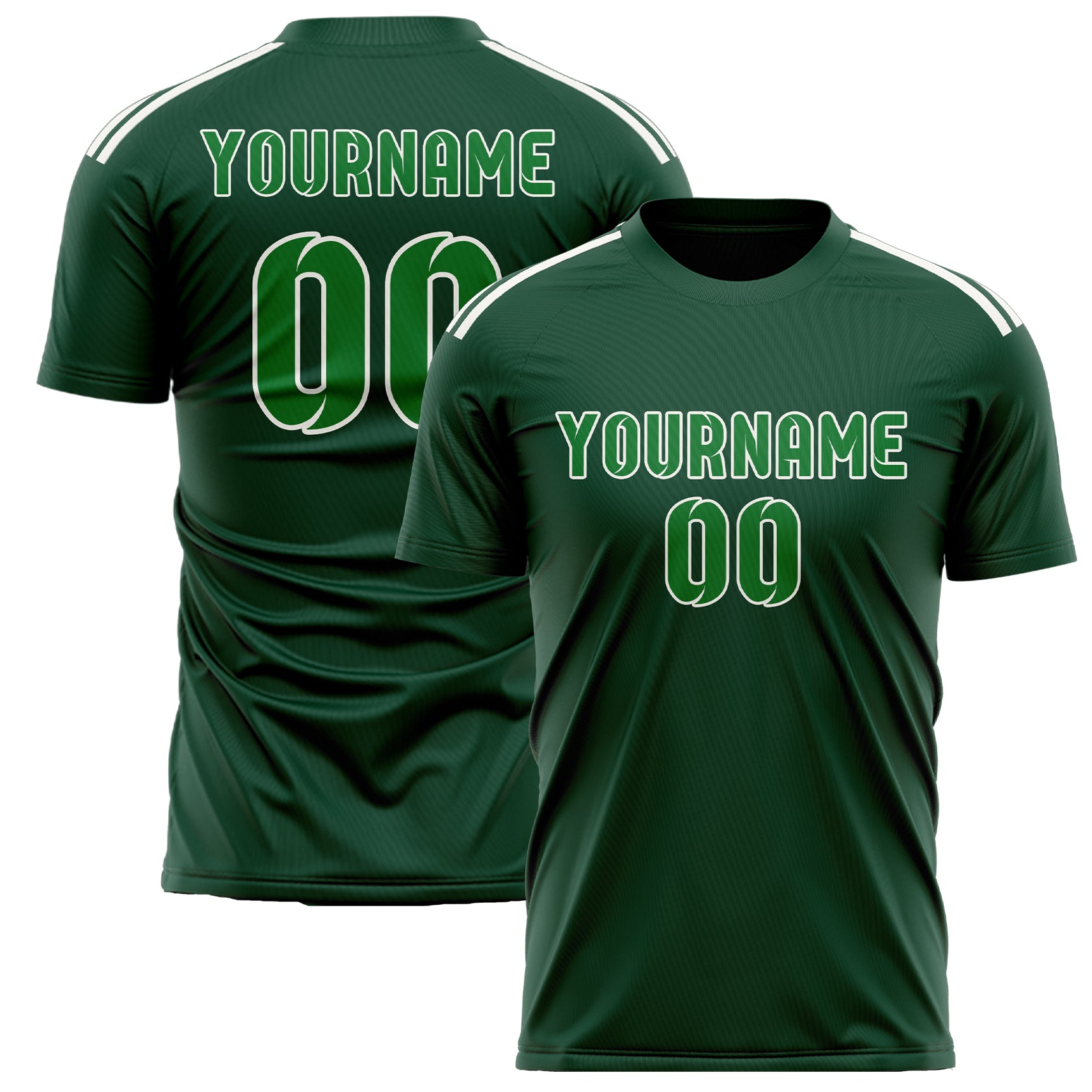 Custom Green Emerald Green Soccer Jersey