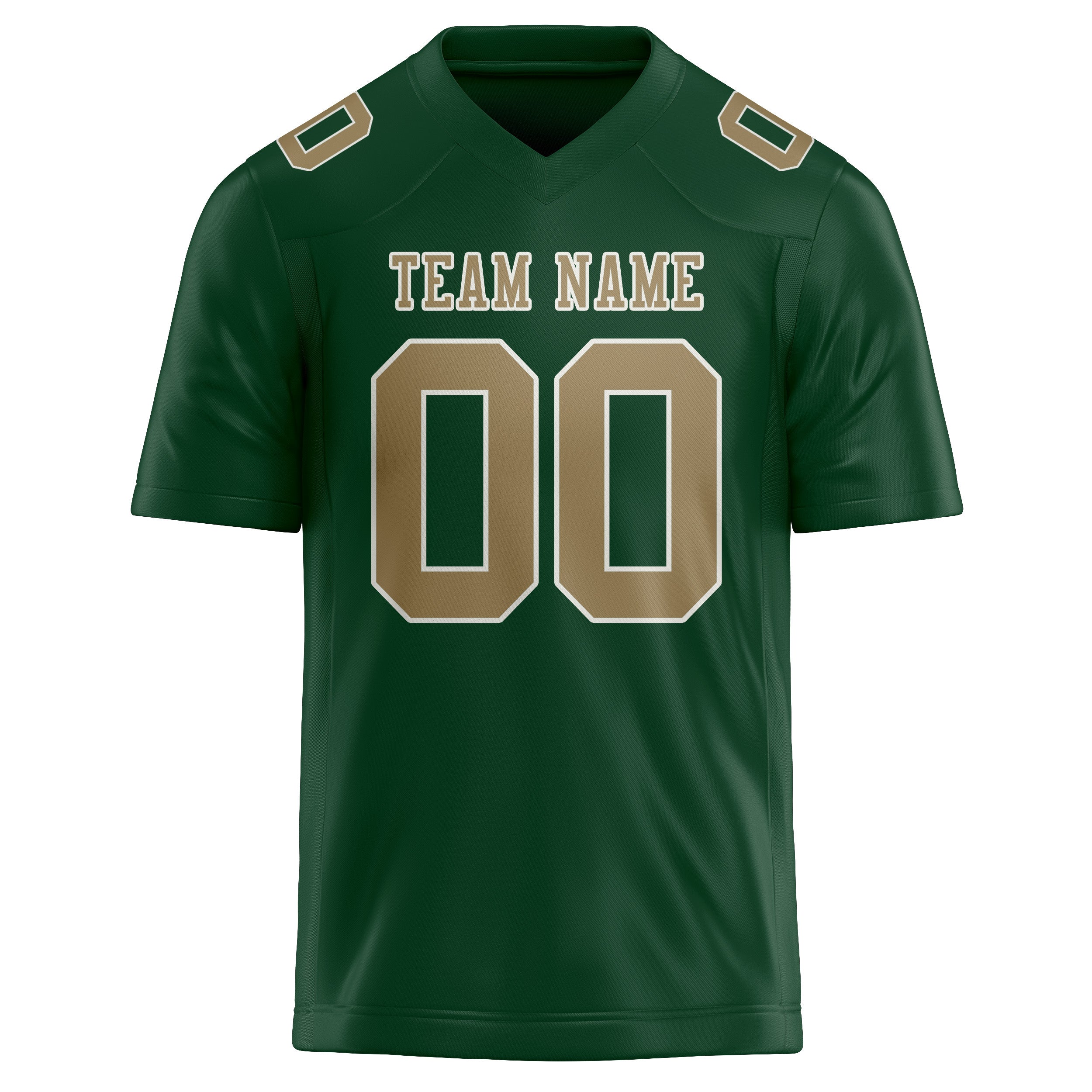 Custom Green Light Khaki Football Jersey