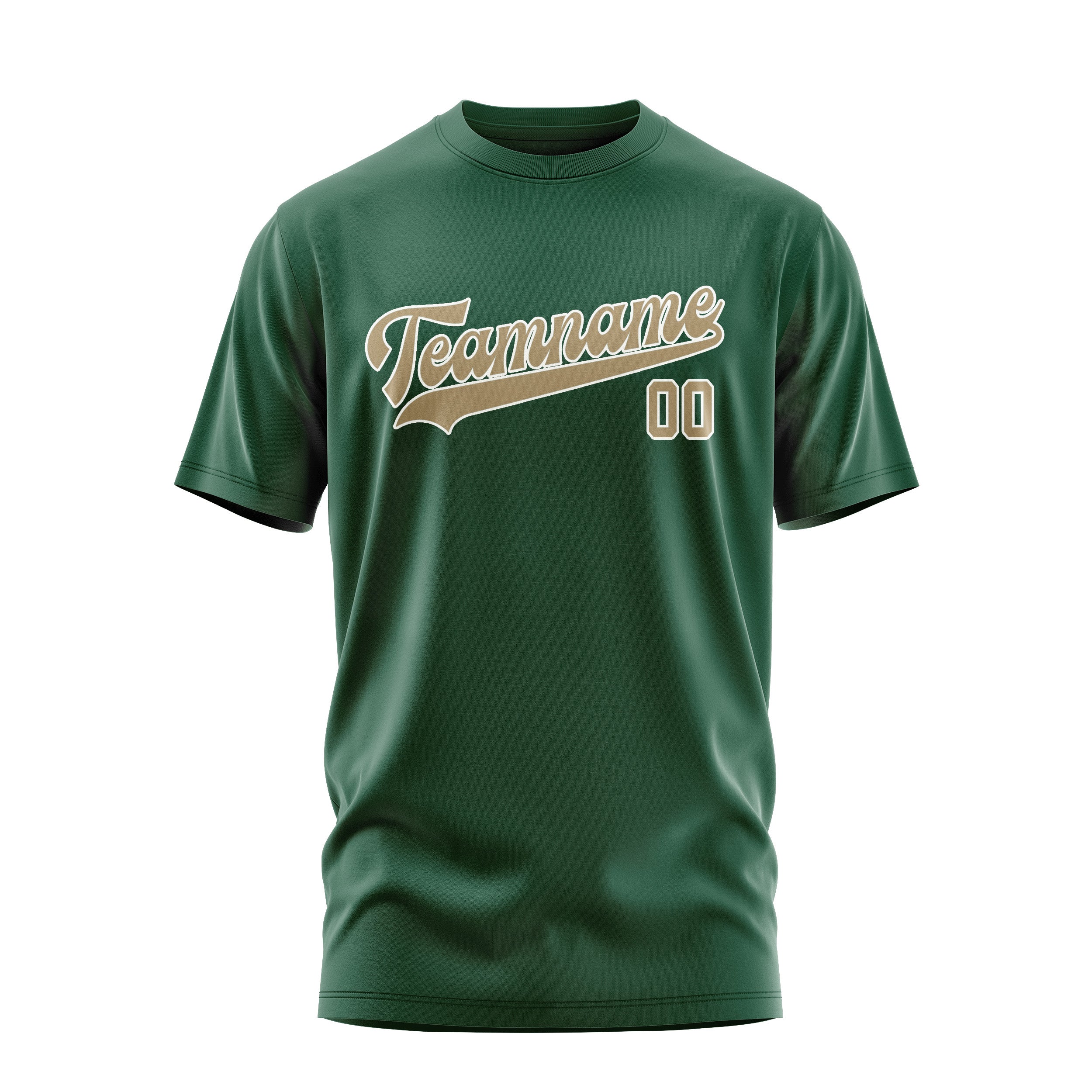 Custom Green Light Khaki T-Shirt