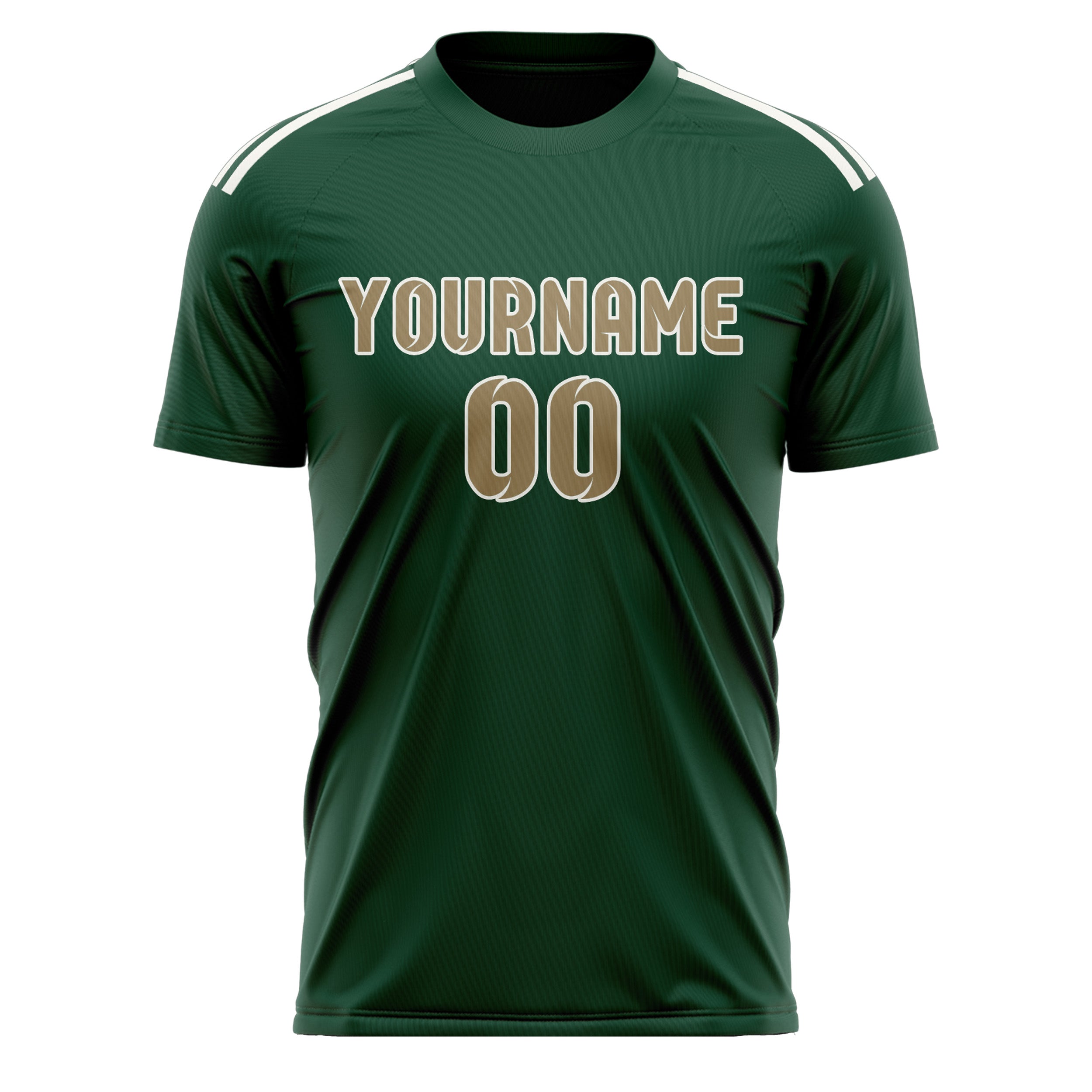 Custom Green Light Khaki Soccer Jersey