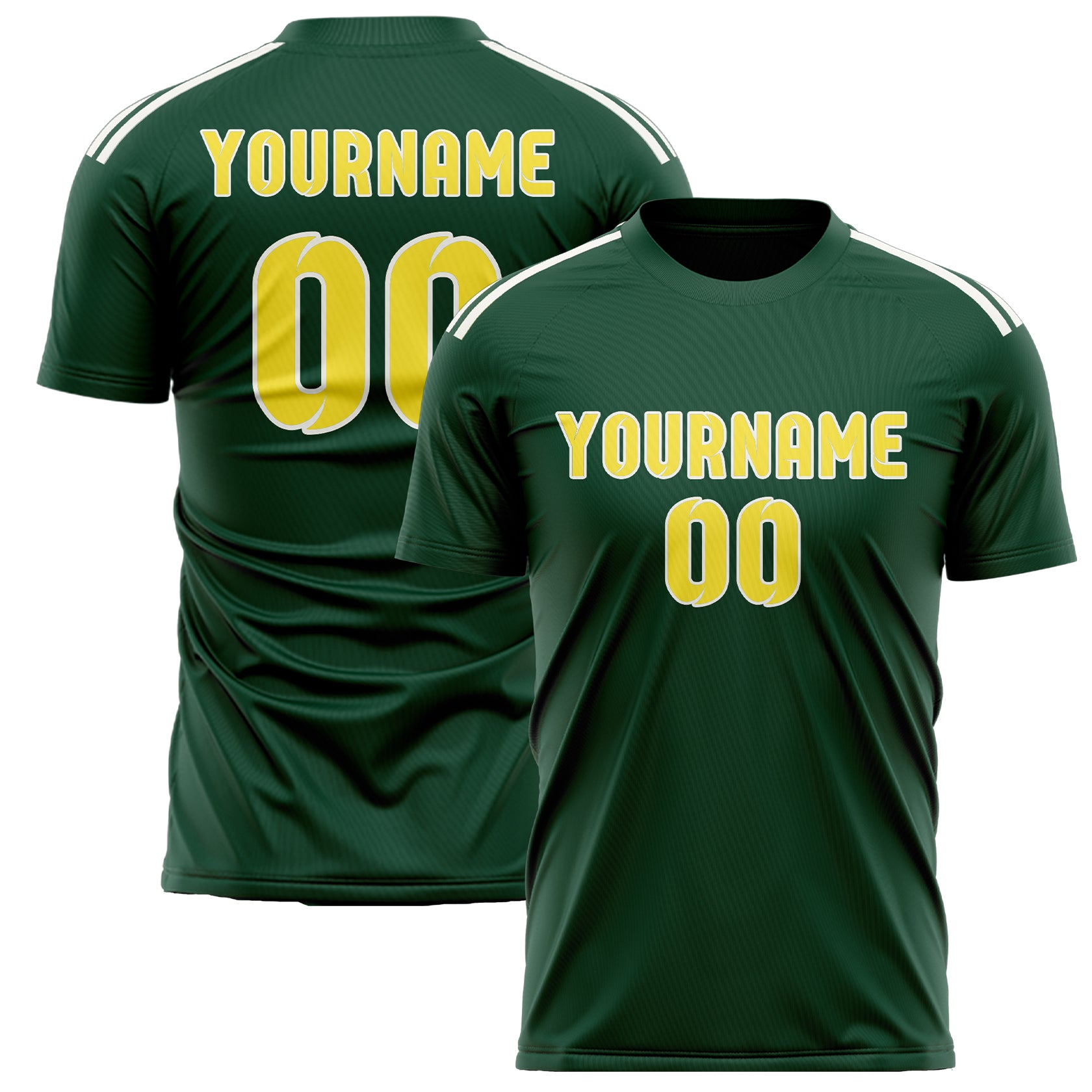 Custom Green Light Yellow Soccer Jersey
