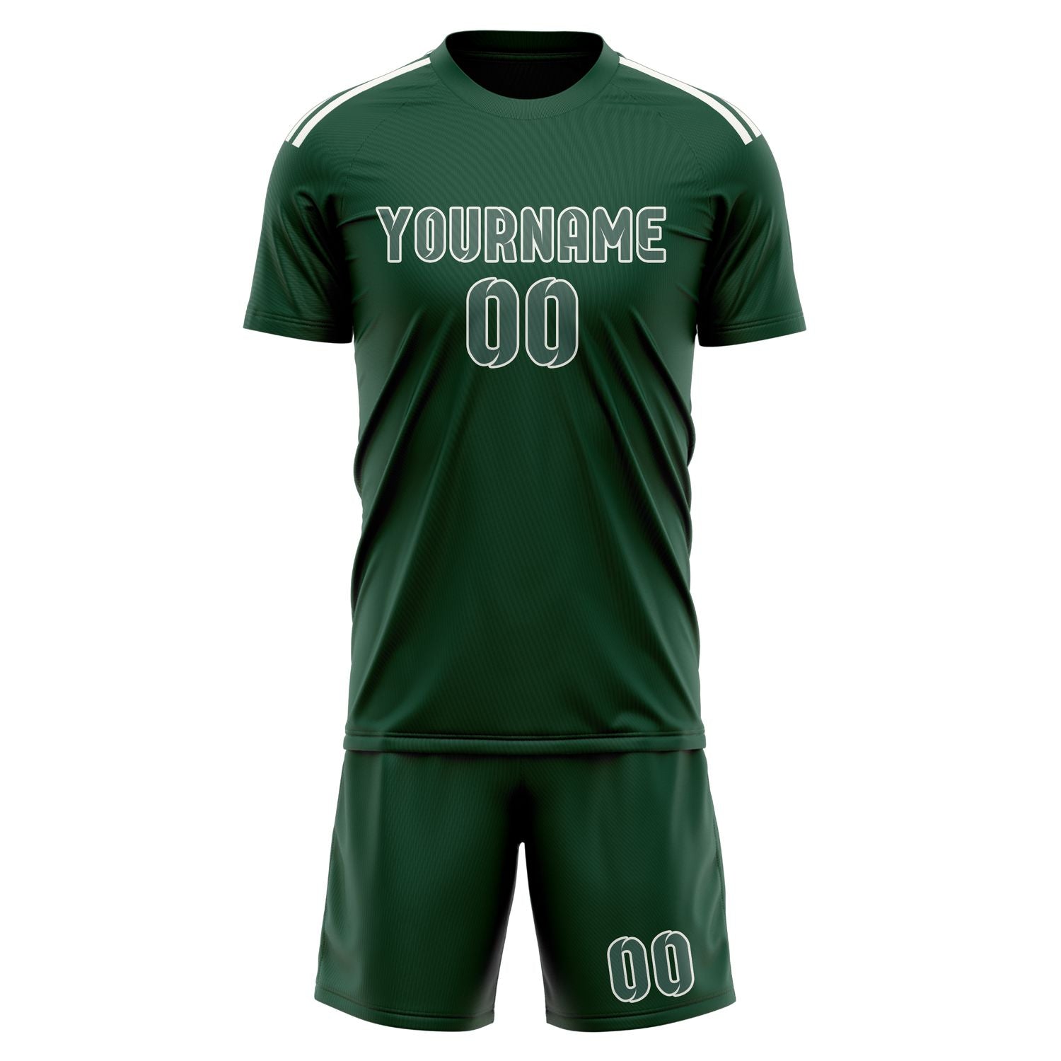 Custom Green Blue Green Soccer Set