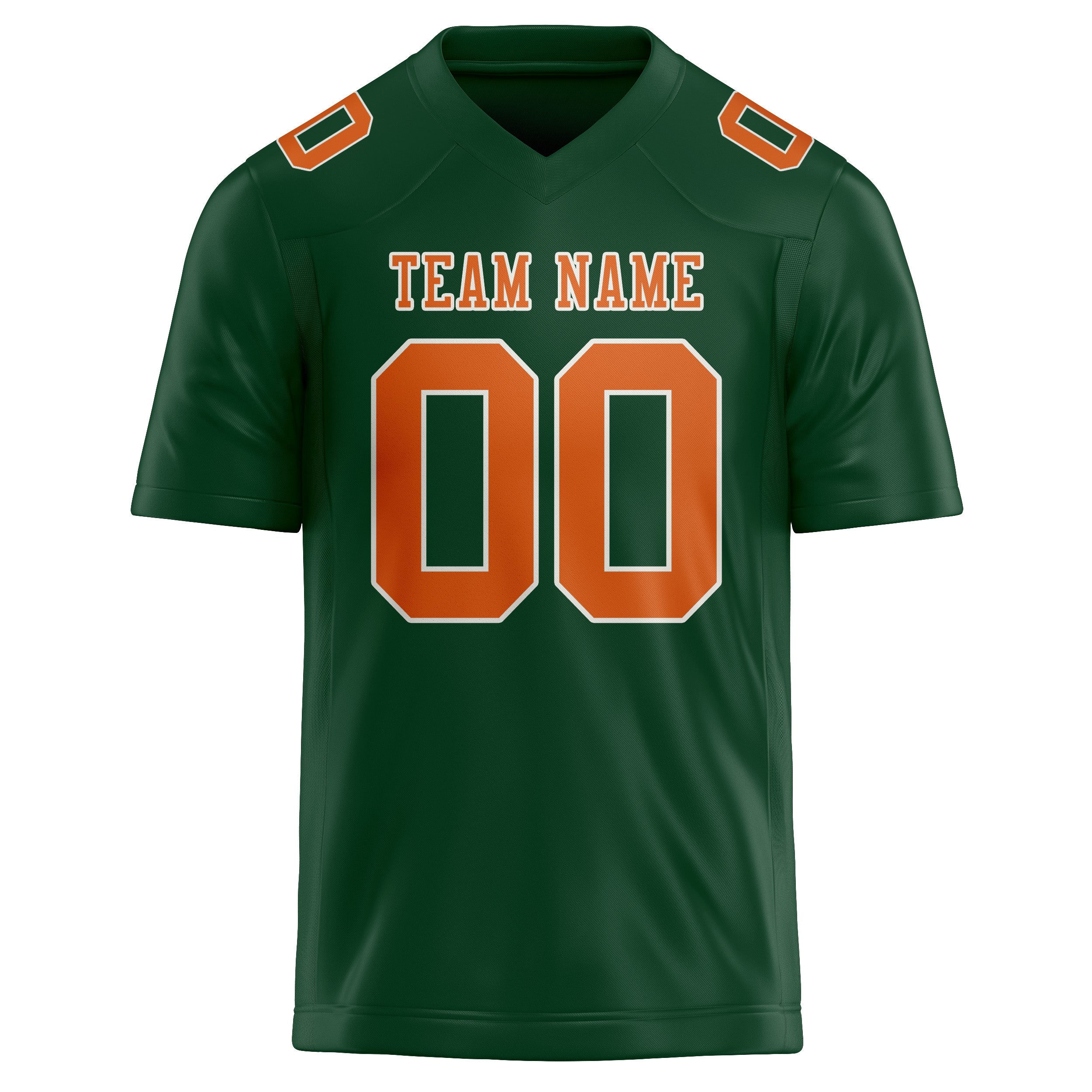 Custom Green Orange Football Jersey