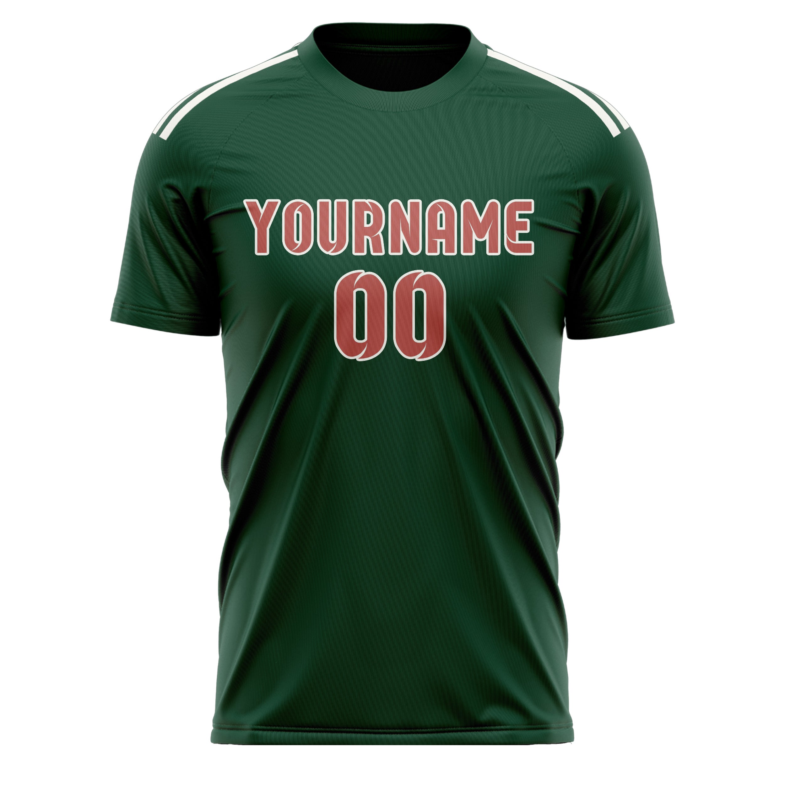 Custom Green Copper Rose Soccer Jersey
