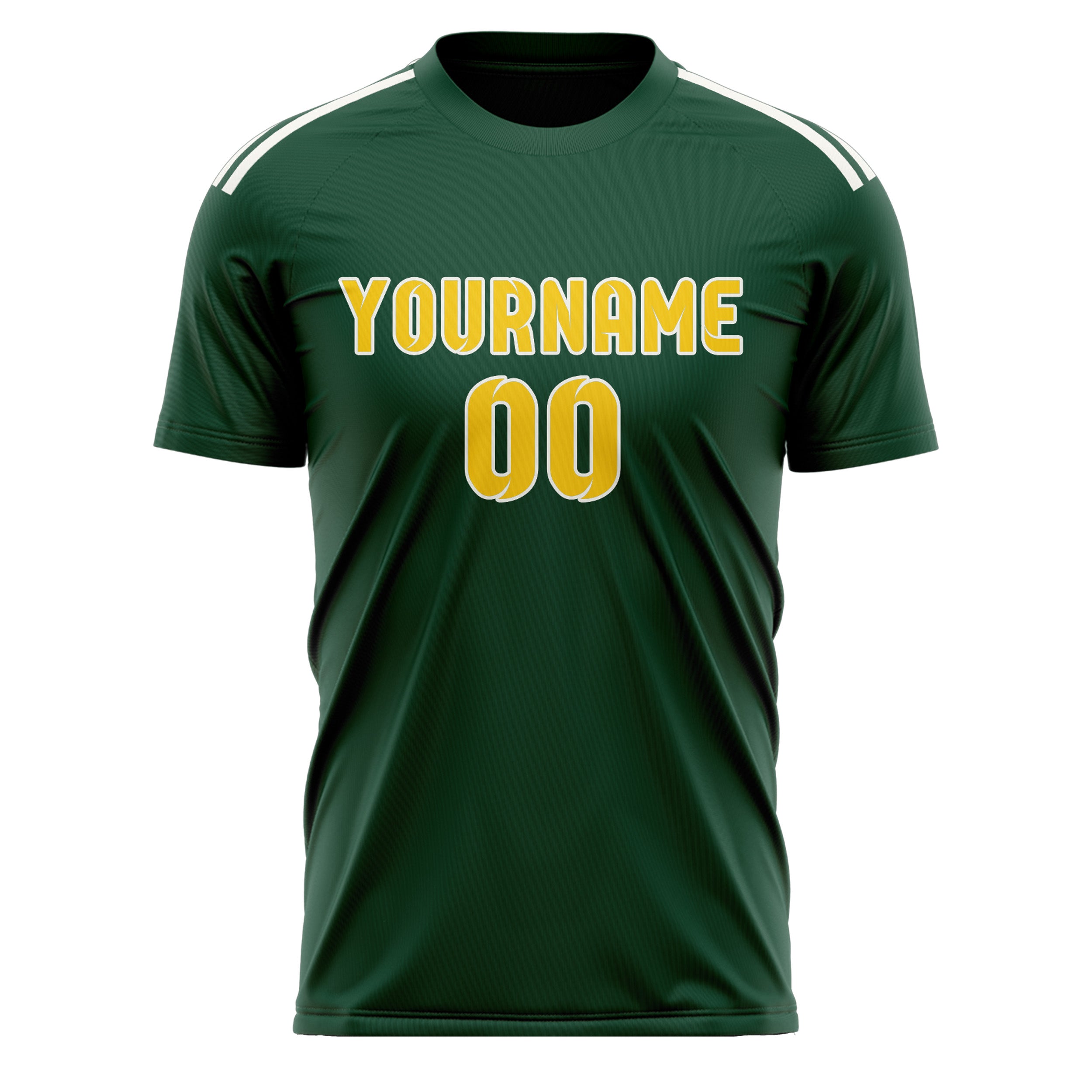 Custom Green Gold Soccer Jersey