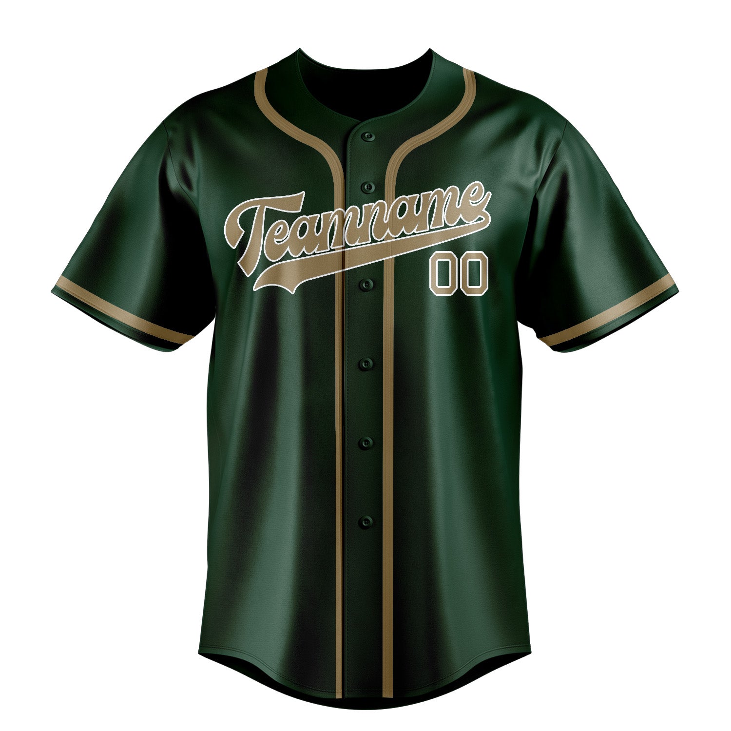 Custom Green Light Khaki Baseball Jersey