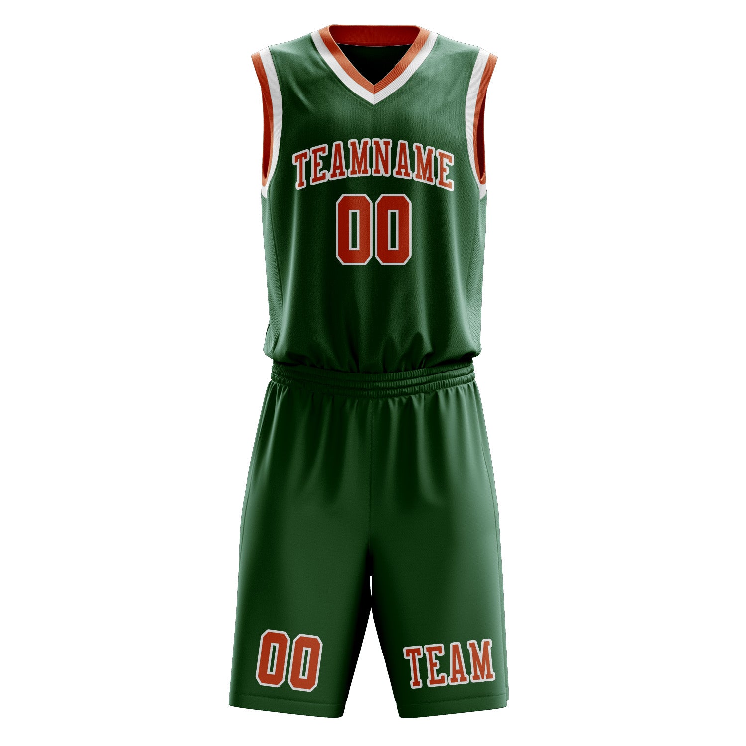 Custom Green Orange Basketball Set