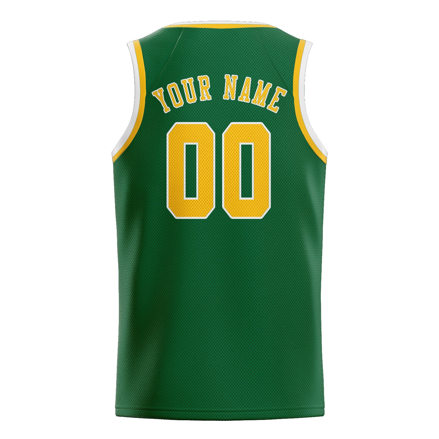 Custom Green Gold Basketball Jersey