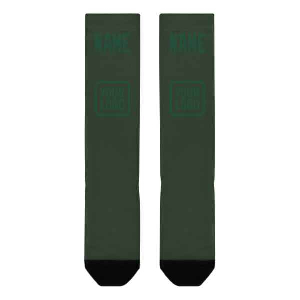 Custom Dark Green Green Knee-High Sock