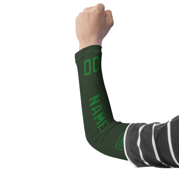 Custom Dark Green Emerald Green Arm Sleeve