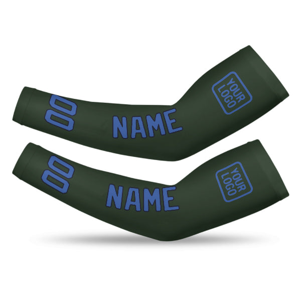 Custom Dark Green Sky Blue Arm Sleeve