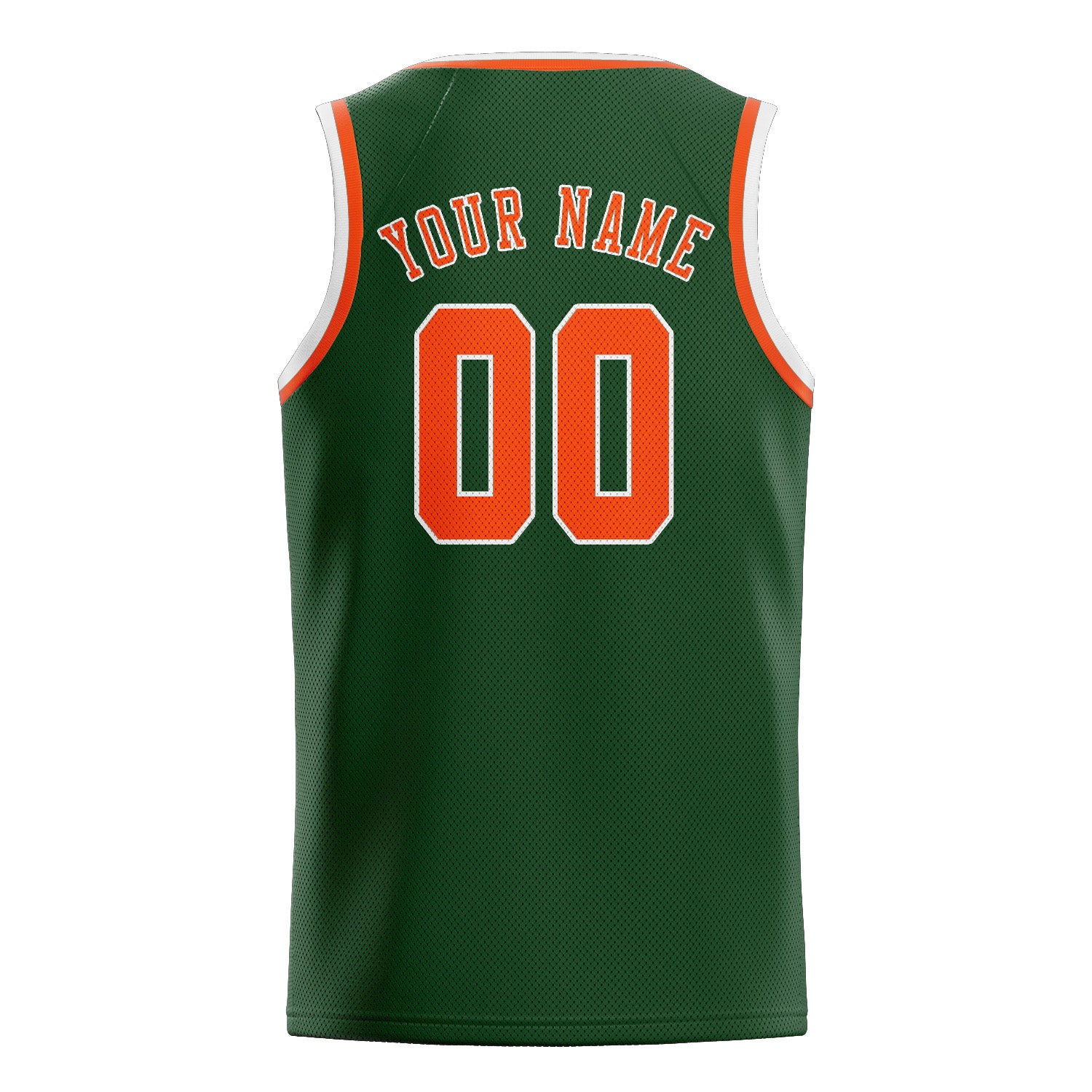 Custom Dark Green Orange Red Basketball Jersey